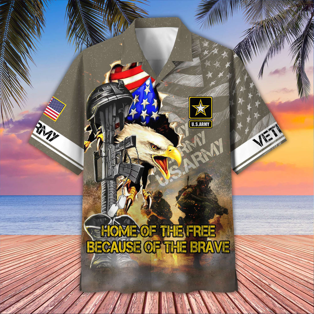 US Army Hawaiian Shirt VPVC406410, Gifts For Army Veteran, Best Gifts On Father's Day, Armed Forces Day, Independence Day, Veterans Day.