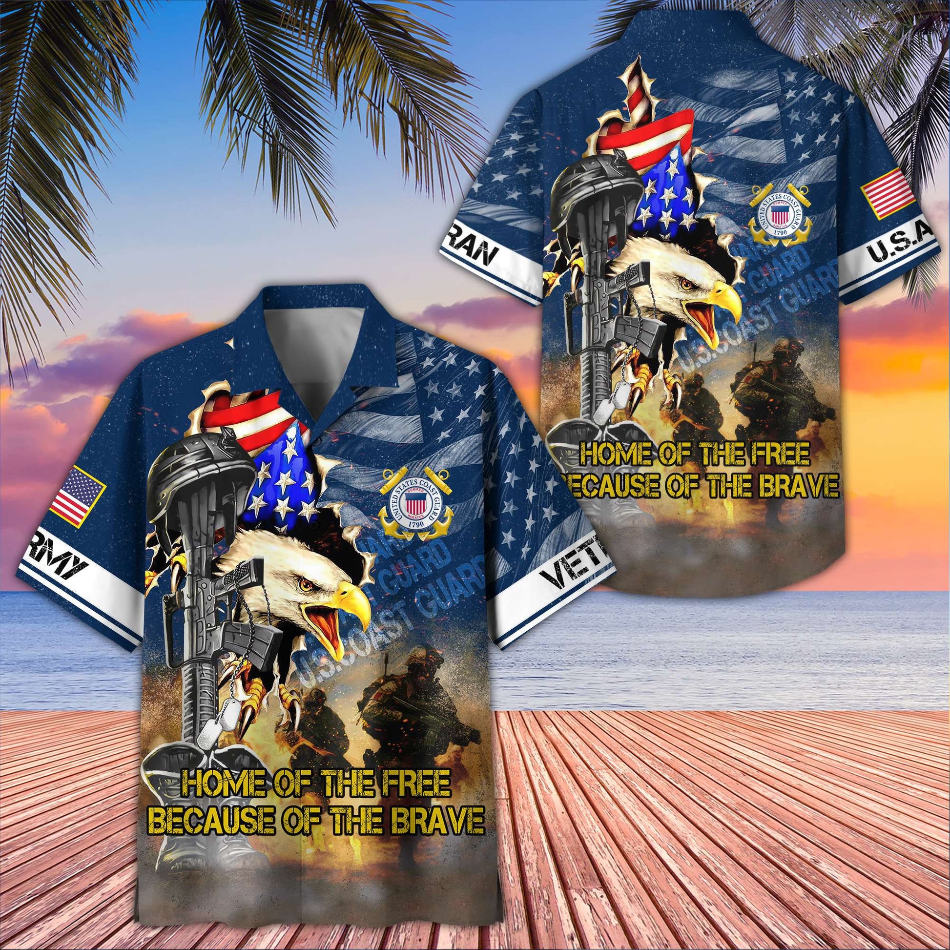 USCG Hawaiian Shirt VPVC406405, Gifts For Coast Guard Veteran, Best Gifts On Father's Day, Armed Forces Day, Independence Day, Veterans Day.