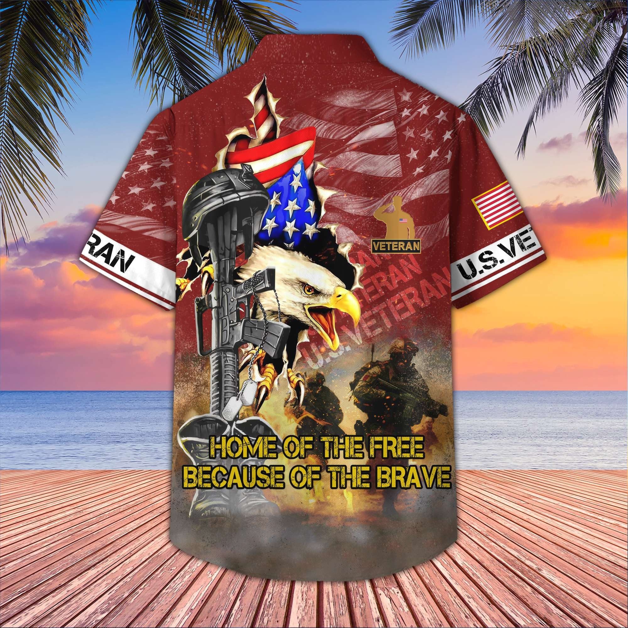 US Veteran Hawaiian Shirt VPVC406407, Gifts For US Veteran, Best Gifts On Father's Day, Armed Forces Day, Independence Day, Veterans Day.