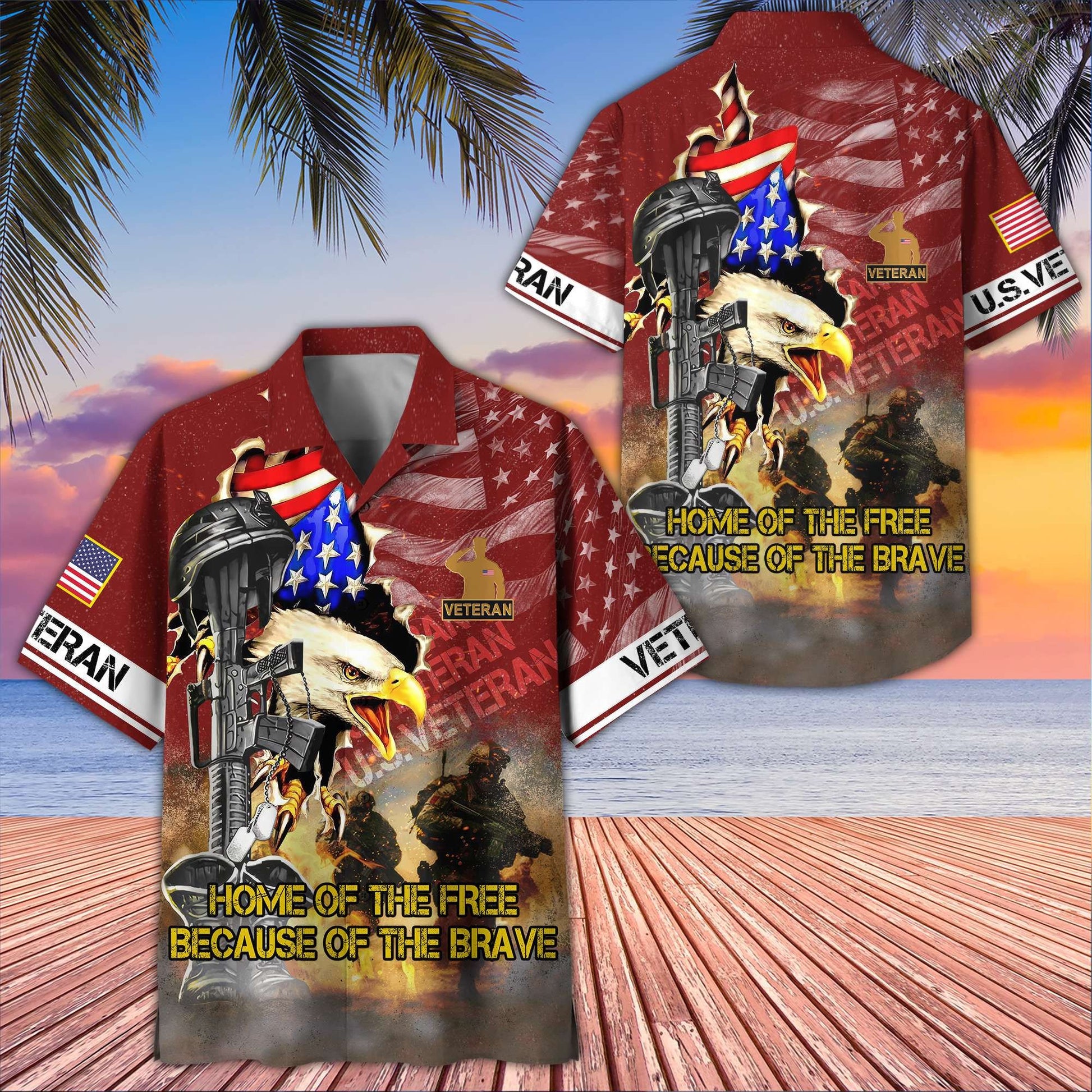 US Veteran Hawaiian Shirt VPVC406407, Gifts For US Veteran, Best Gifts On Father's Day, Armed Forces Day, Independence Day, Veterans Day.
