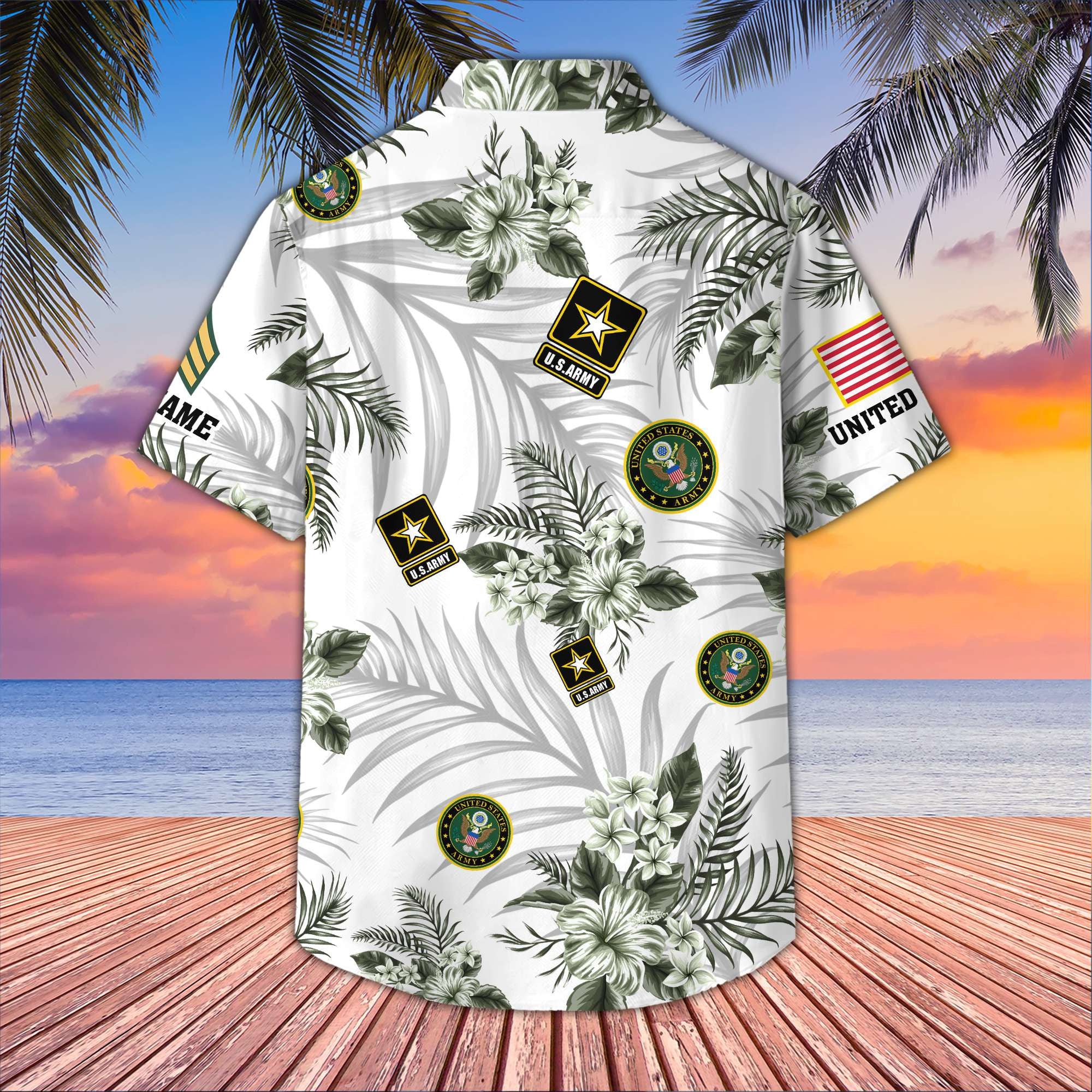Unique Custom Name, Rank, US Army Hawaiian Shirt VPVC406201, Gifts For Army Veteran, Best Gifts On Father's Day, Independence Day, Veterans Day.