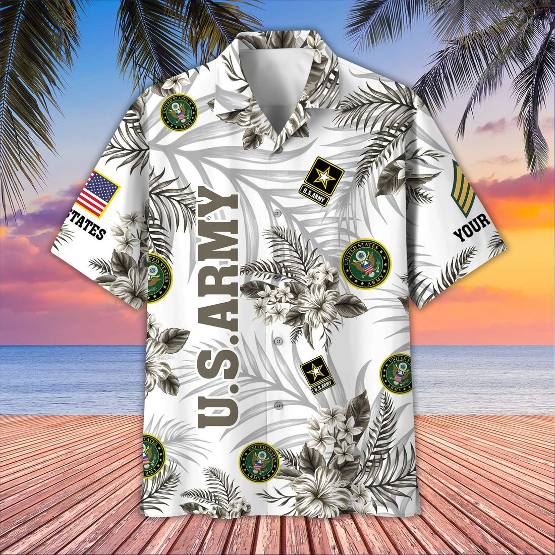 Unique Custom Name, Rank, US Army Hawaiian Shirt VPVC406210, Gifts For Army Veteran, Best Gifts On Father's Day, Independence Day, Veterans Day.