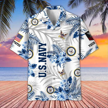 Unique Custom Name, Rank, US Navy Hawaiian Shirt VPVC406202, Gifts For Navy Veteran, Best Gifts On Father's Day, Independence Day, Veterans Day.