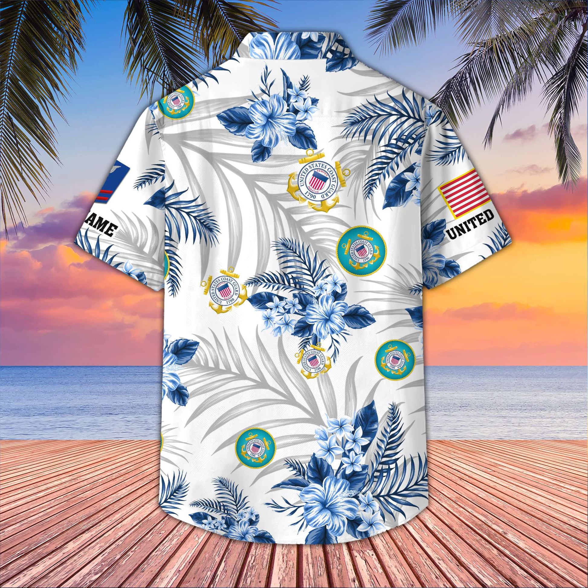 Unique Custom Name, Rank, USCG Hawaiian Shirt VPVC406205, Gifts For Coast Guard Veteran, Best Gifts On Father's Day, Independence Day, Veterans Day.