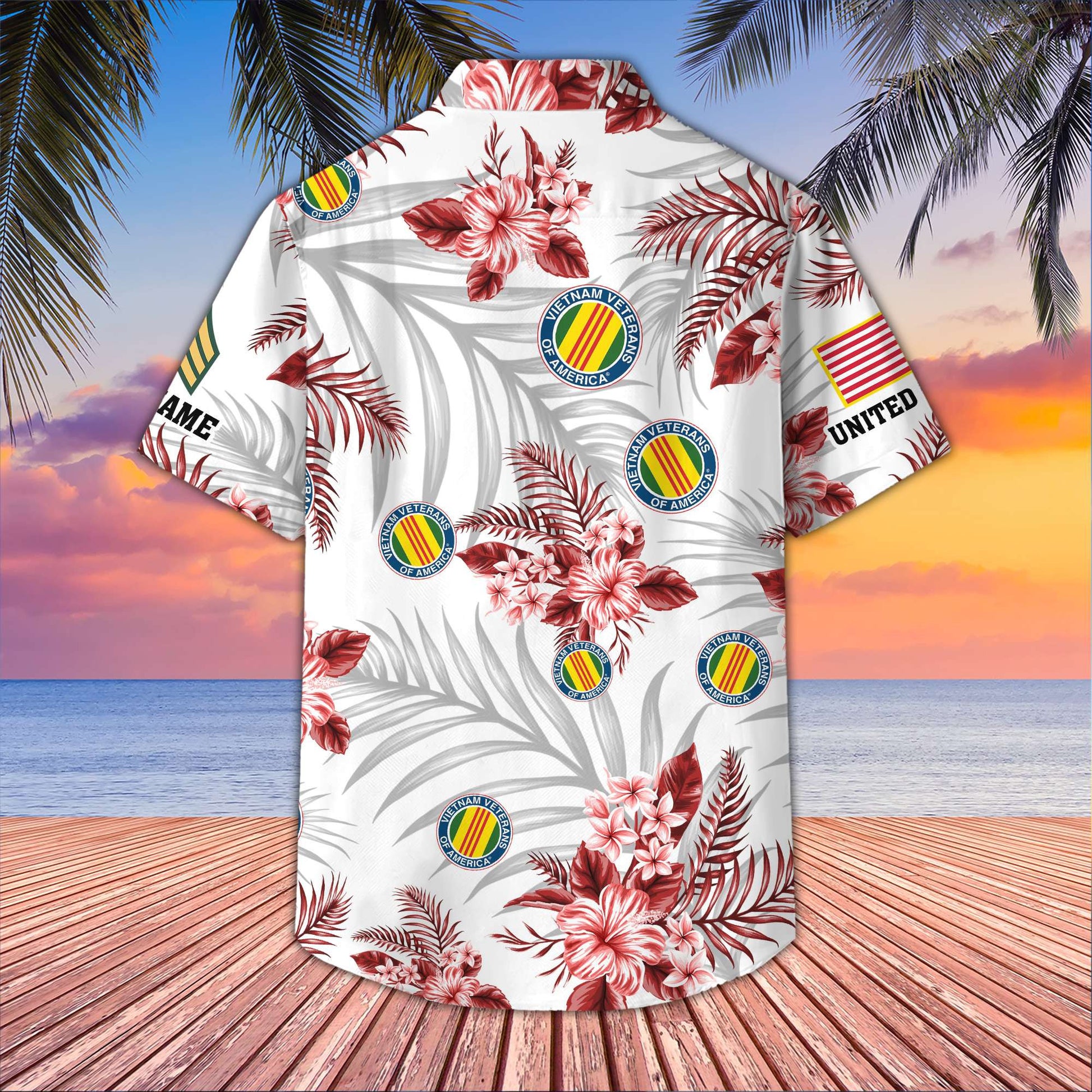 Unique Custom Name, Rank, Vietnam Veteran Hawaiian Shirt VPVC406206, Gifts For Vietnam Veteran, Best Gifts On Father's Day, Independence Day, Veterans Day.