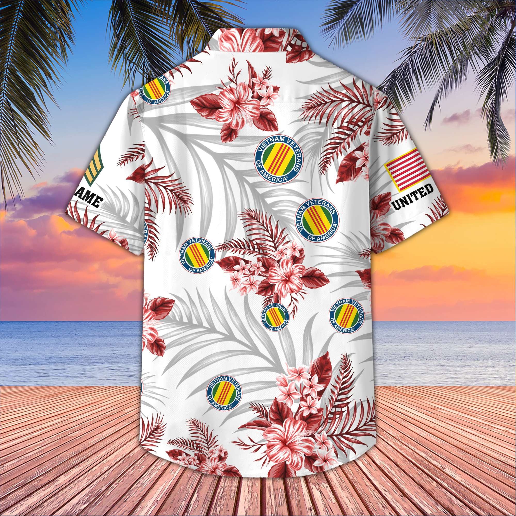 Unique Custom Name, Rank, Vietnam Veteran Hawaiian Shirt VPVC406206, Gifts For Vietnam Veteran, Best Gifts On Father's Day, Independence Day, Veterans Day.