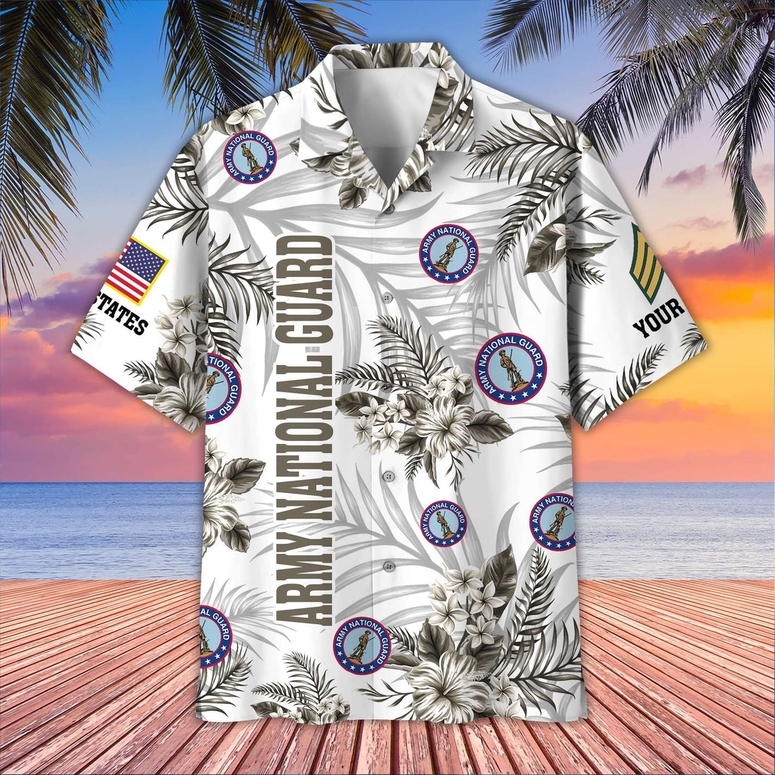 Unique Custom Name, Rank, US Army National Guard Veteran Hawaiian Shirt VPVC406208, Gifts For Army National Guard Veteran, Best Gifts On Father's Day, Independence Day, Veterans Day.