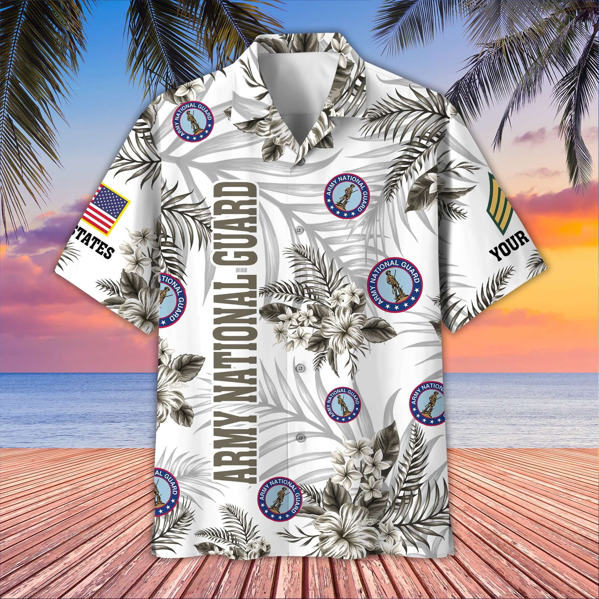 Unique Custom Name, Rank, US Army National Guard Veteran Hawaiian Shirt VPVC406208, Gifts For Army National Guard Veteran, Best Gifts On Father's Day, Independence Day, Veterans Day.