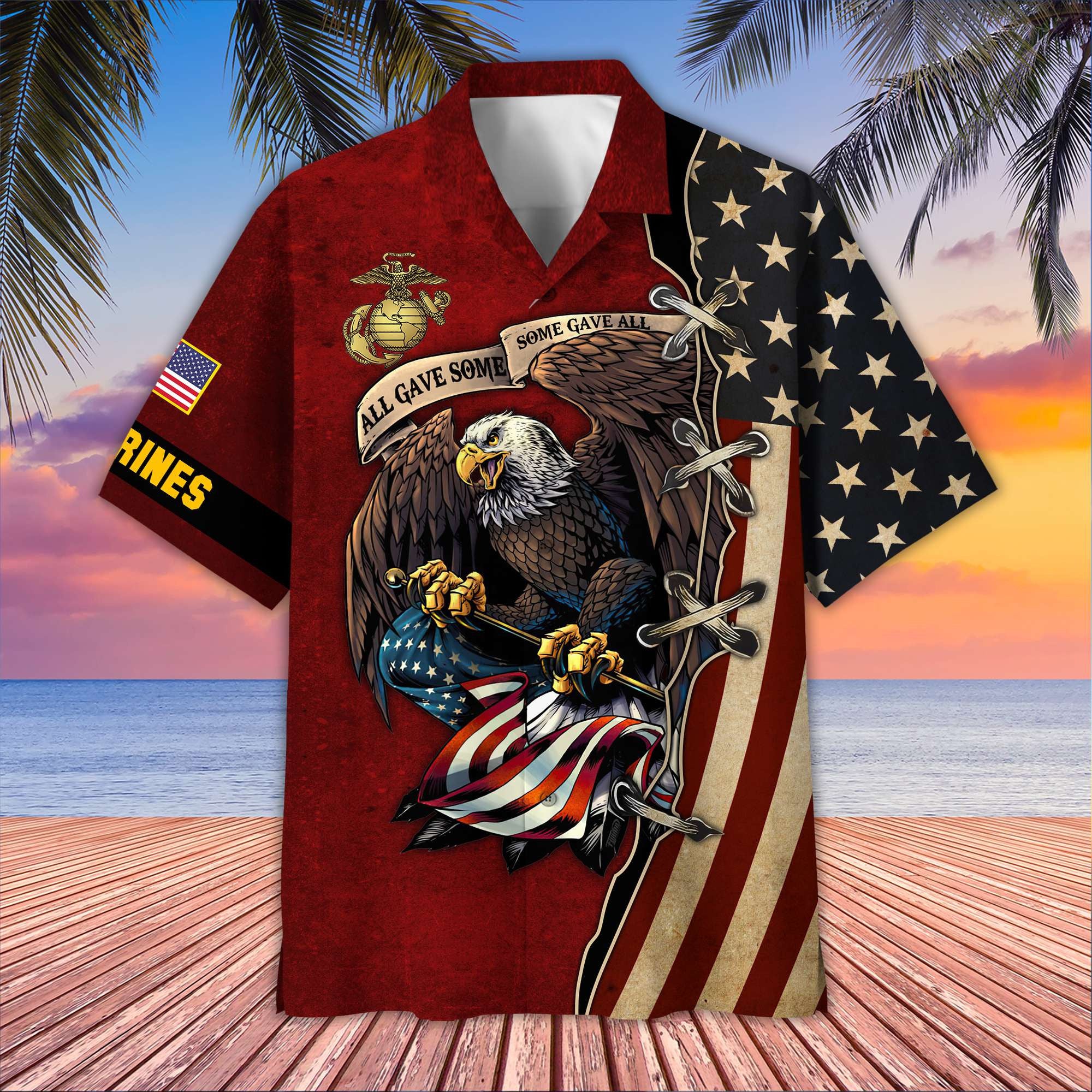 Premium USMC Hawaiian Shirt VPVC406003, Gifts For Marine Veteran, Best Gifts On Father's Day, Armed Forces Day, Independence Day, Veterans Day.