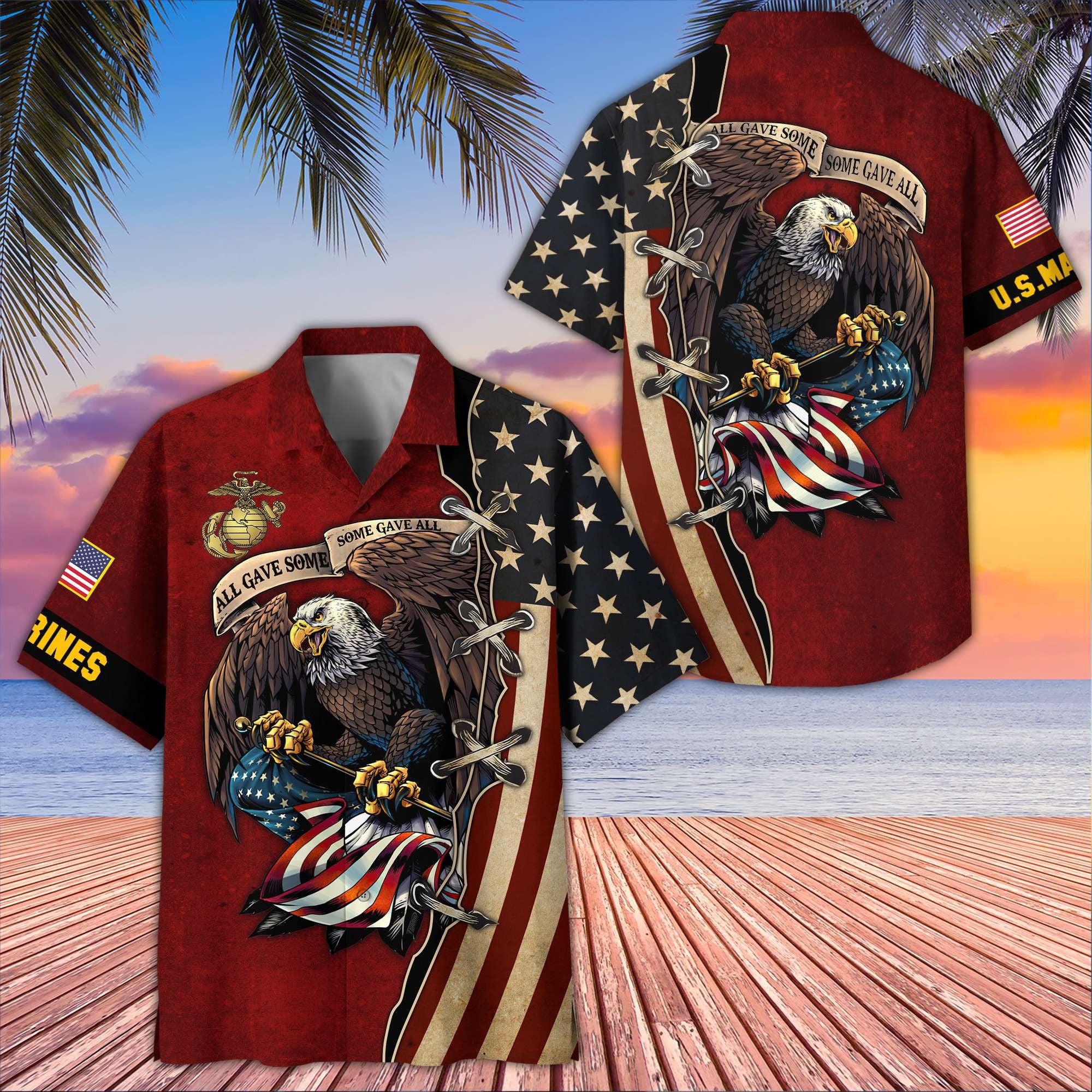 Premium USMC Hawaiian Shirt VPVC406003, Gifts For Marine Veteran, Best Gifts On Father's Day, Armed Forces Day, Independence Day, Veterans Day.
