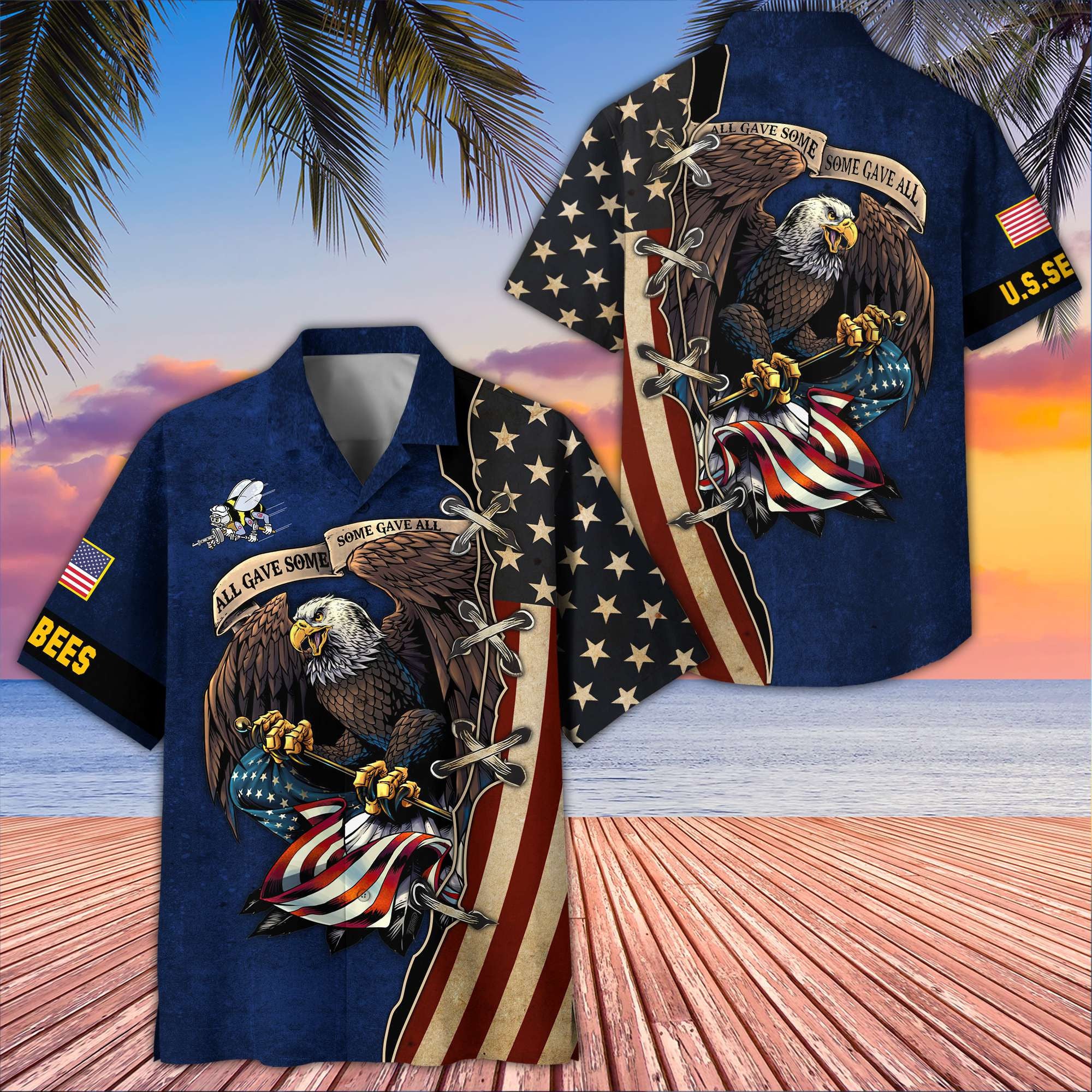 Premium US Seabees Hawaiian Shirt VPVC406009, Gifts For Seabees Veteran, Best Gifts On Father's Day, Armed Forces Day, Independence Day, Veterans Day.