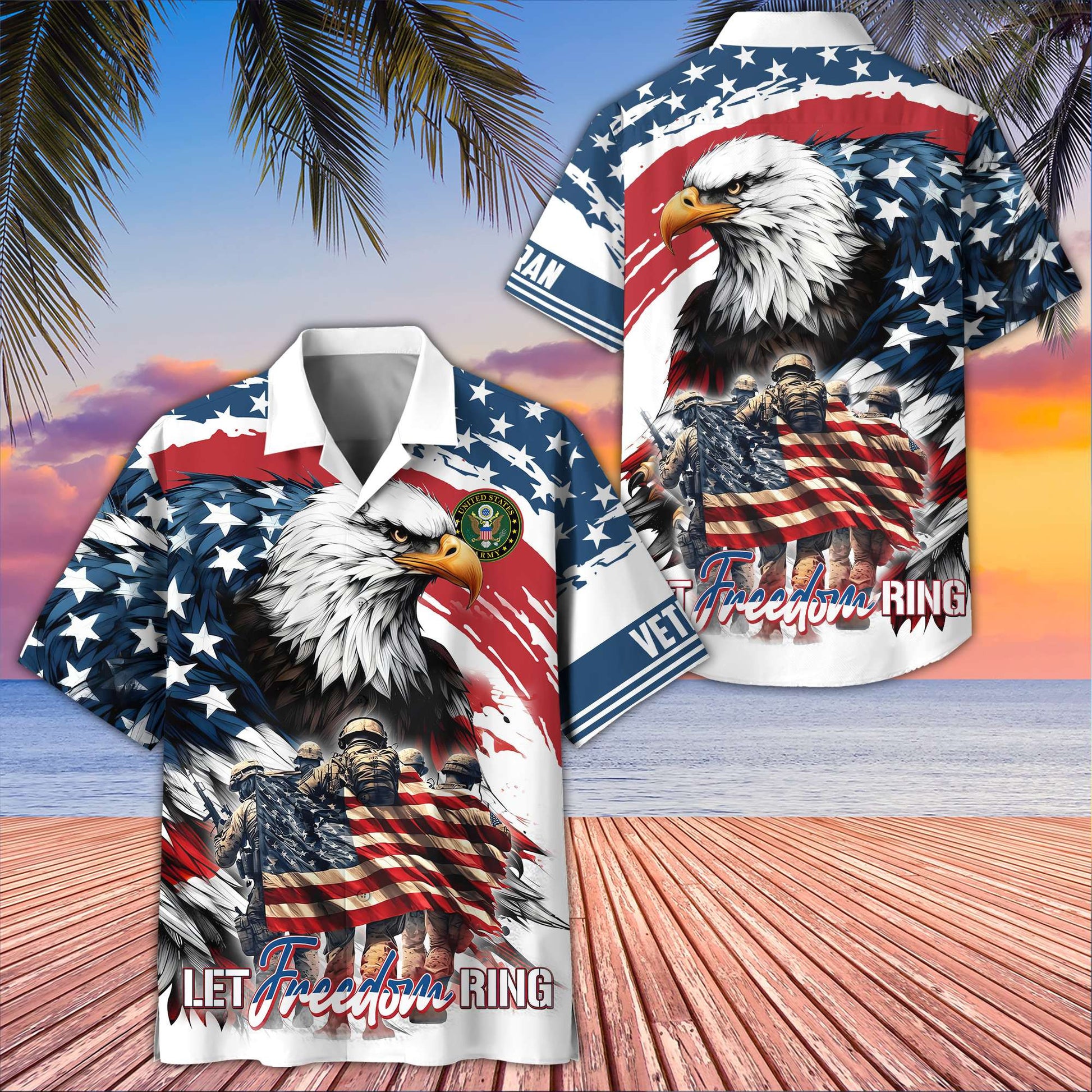 Premium US Army Hawaiian Shirt VPVC405801, Gifts For Army Veteran, Best Gifts On Father's Day, Armed Forces Day, Independence Day, Veterans Day.