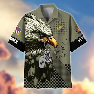 Unique USMC Hawaiian Shirt VPVC404711, Gifts For Marine Veteran, Best Gifts On Father's Day, Independence Day, Veterans Day.