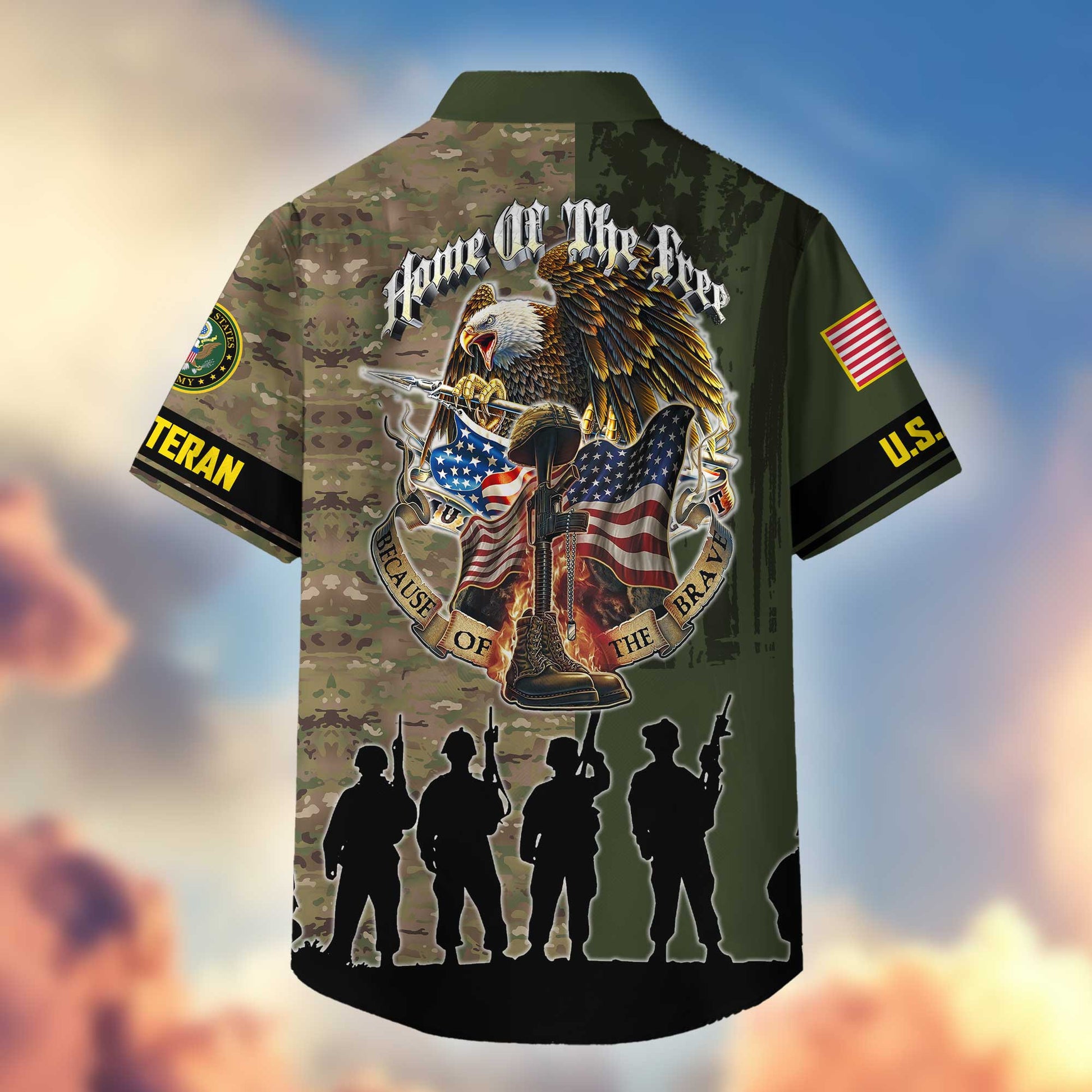 Premium US Army Hawaiian Shirt VPVC404501 Gifts For Army Veteran, Best Gifts On Father's Day, Armed Forces Day, Independence Day, Veterans Day.