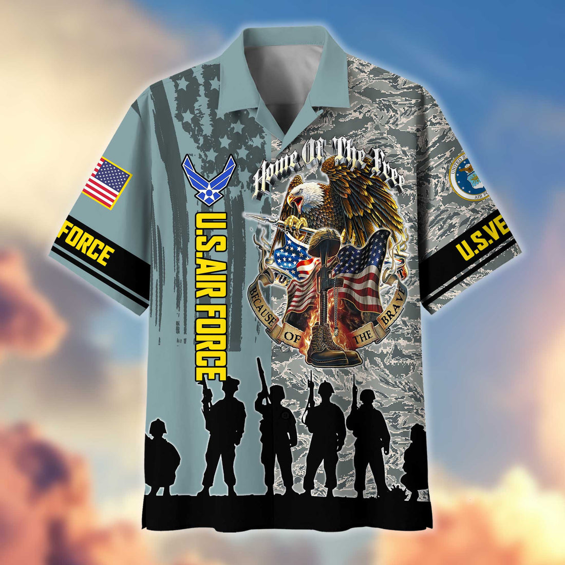 Premium USAF Hawaiian Shirt VPVC404504 Gifts For Air Force Veteran, Best Gifts On Father's Day, Armed Forces Day, Independence Day, Veterans Day.