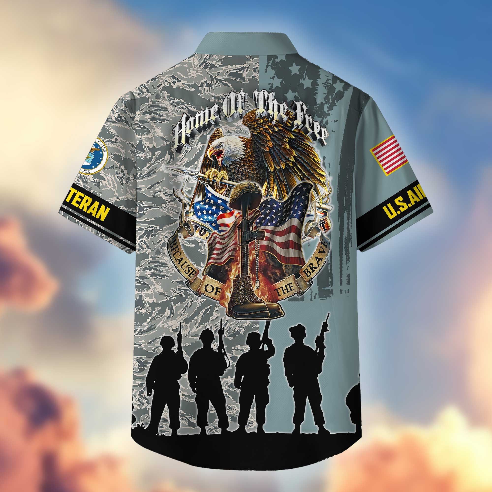 Premium USAF Hawaiian Shirt VPVC404504 Gifts For Air Force Veteran, Best Gifts On Father's Day, Armed Forces Day, Independence Day, Veterans Day.