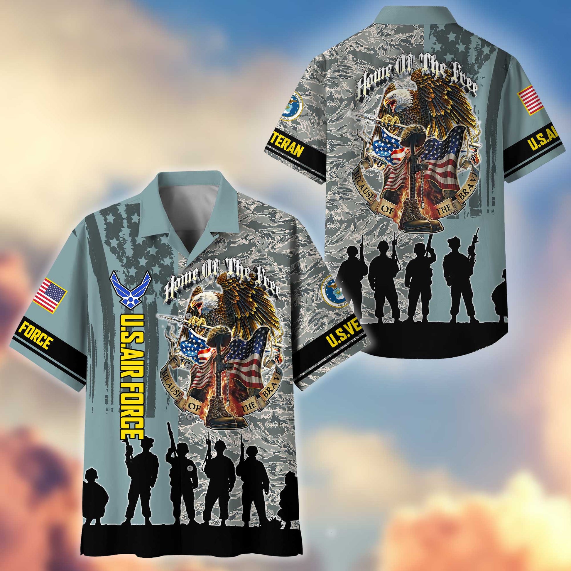 Premium USAF Hawaiian Shirt VPVC404504 Gifts For Air Force Veteran, Best Gifts On Father's Day, Armed Forces Day, Independence Day, Veterans Day.