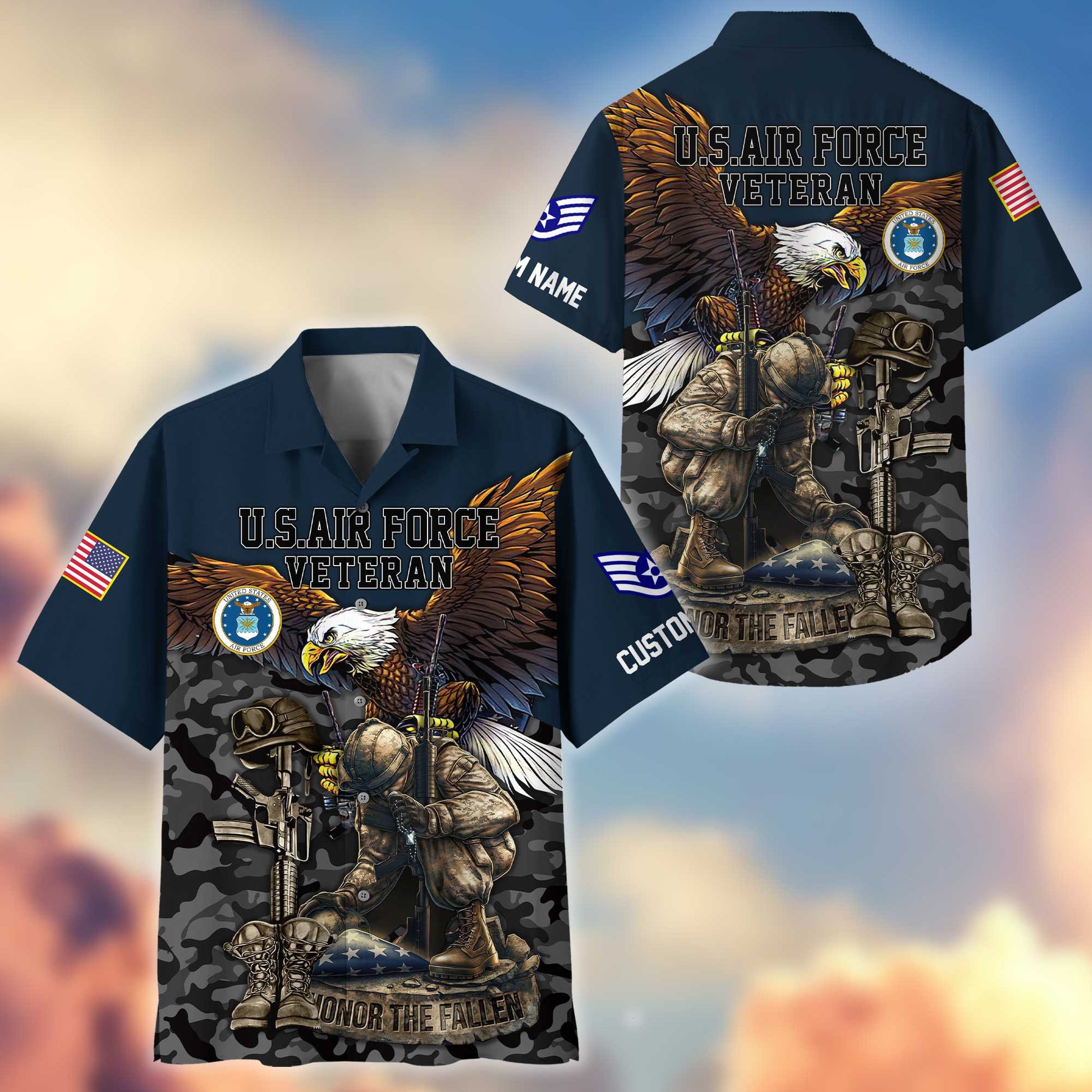 Premium Custom USAF Hawaiian Shirt VPVC404304, Gifts For Air Force Veteran, Best Gifts On Father's Day, Armed Forces Day, Independence Day, Veterans Day.
