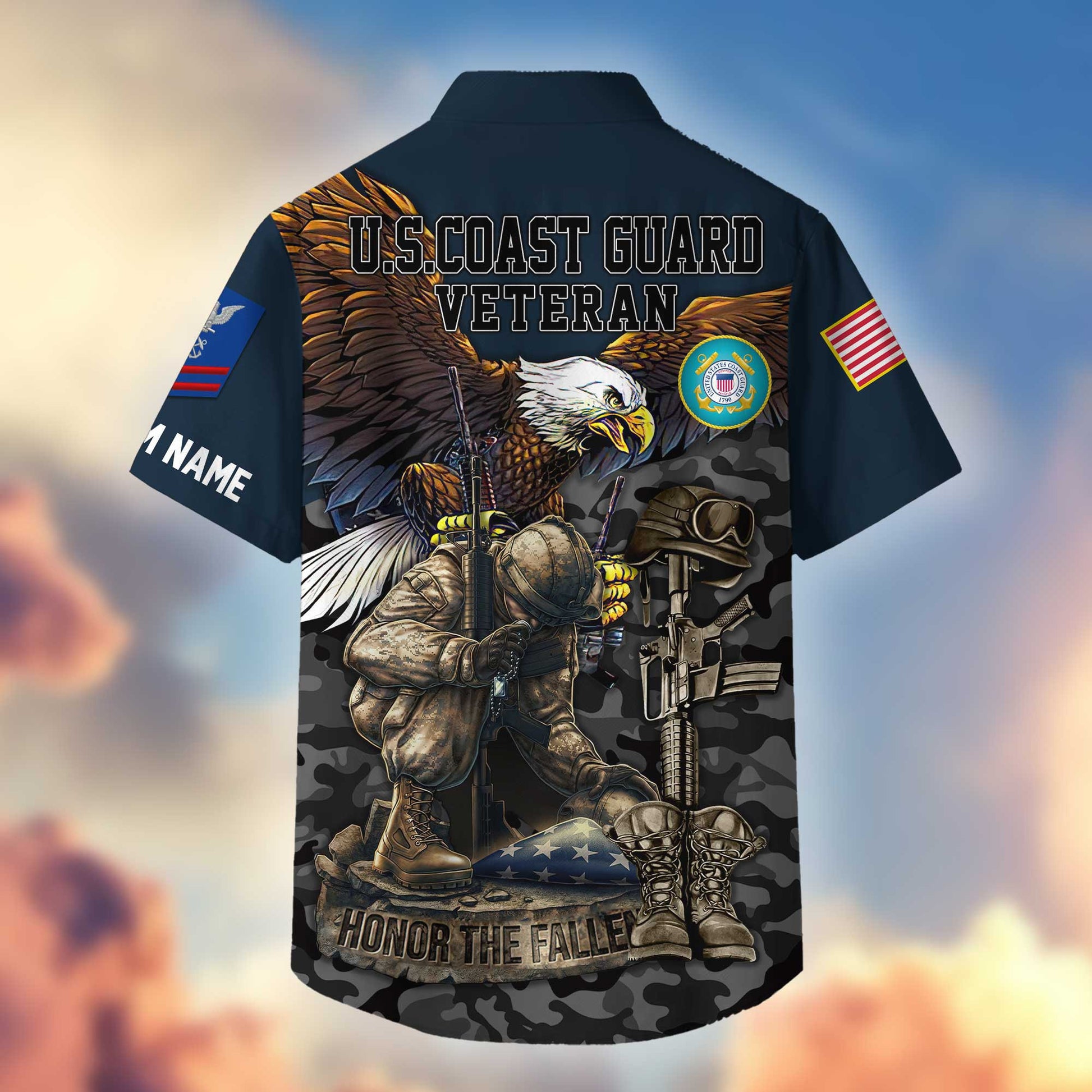 Premium Custom USCG Hawaiian Shirt VPVC404305, Gifts For Coast Guard Veteran, Best Gifts On Father's Day, Armed Forces Day, Independence Day, Veterans Day.