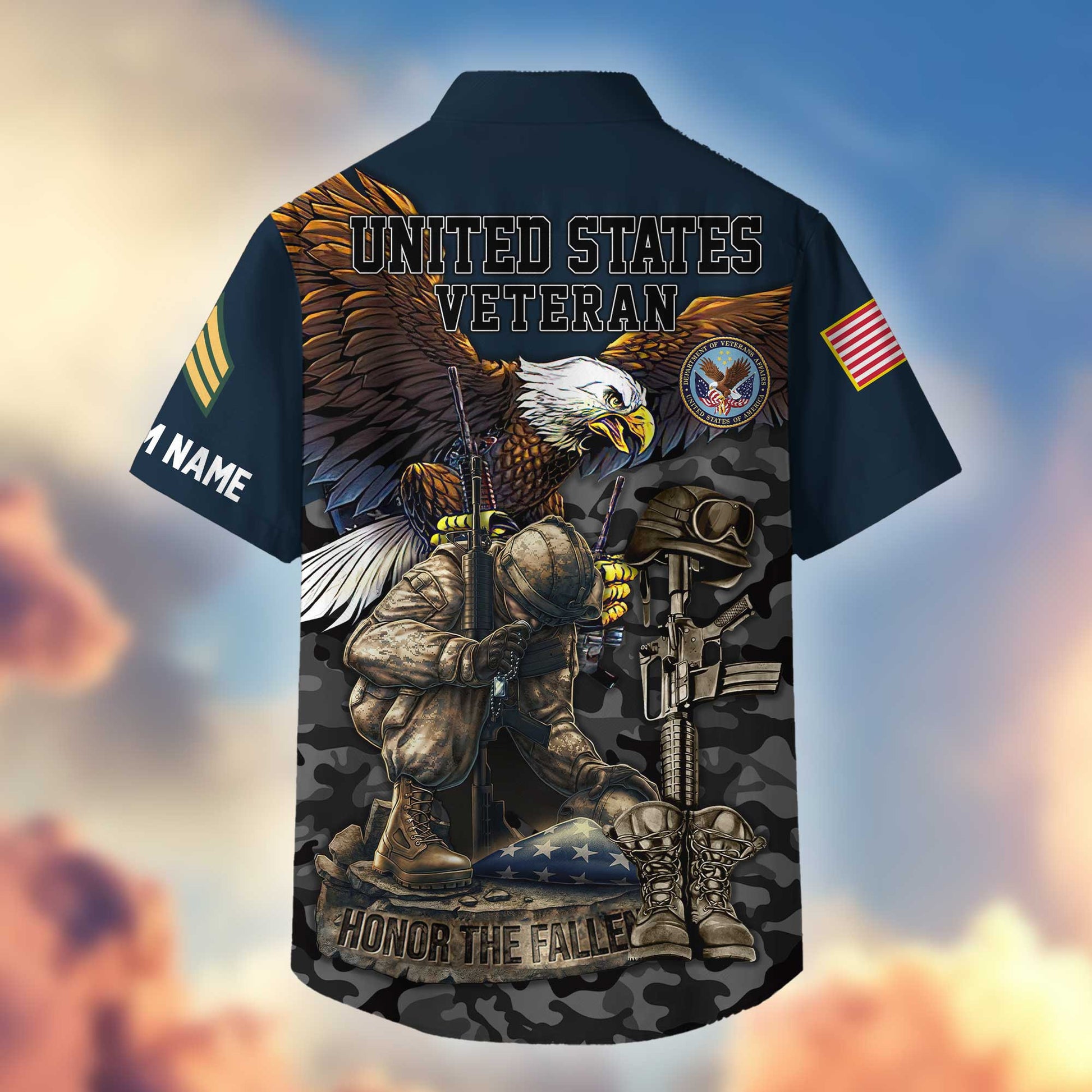 Premium Custom US Veteran Hawaiian Shirt VPVC404307, Gifts For US Veteran, Best Gifts On Father's Day, Armed Forces Day, Independence Day, Veterans Day.