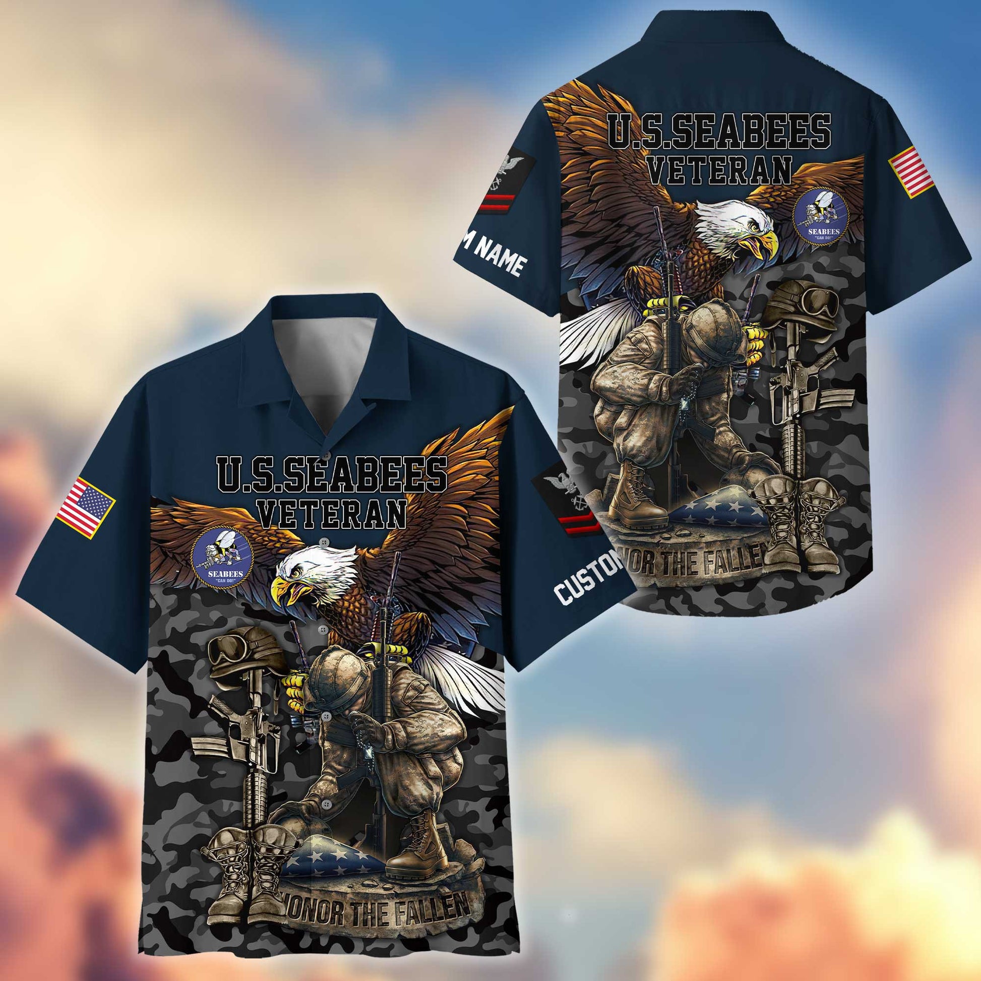 Premium Custom US Seabees Hawaiian Shirt VPVC404309, Gifts For US Seabees, Best Gifts On Father's Day, Armed Forces Day, Independence Day, Veterans Day.