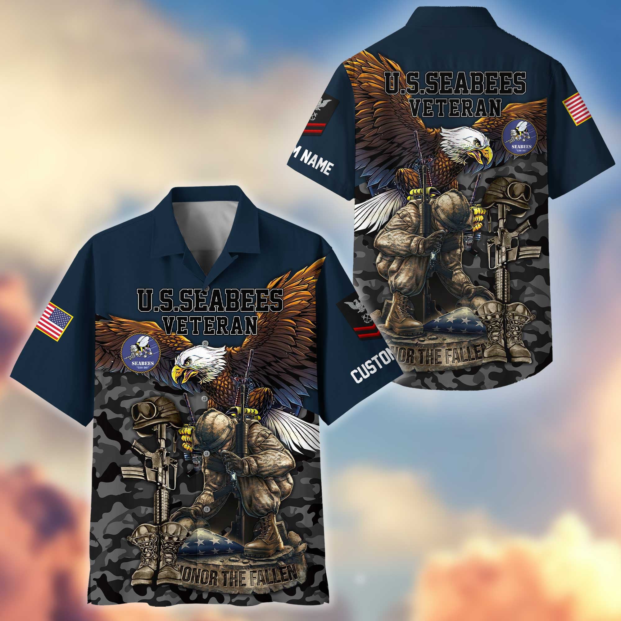 Premium Custom US Seabees Hawaiian Shirt VPVC404309, Gifts For US Seabees, Best Gifts On Father's Day, Armed Forces Day, Independence Day, Veterans Day.