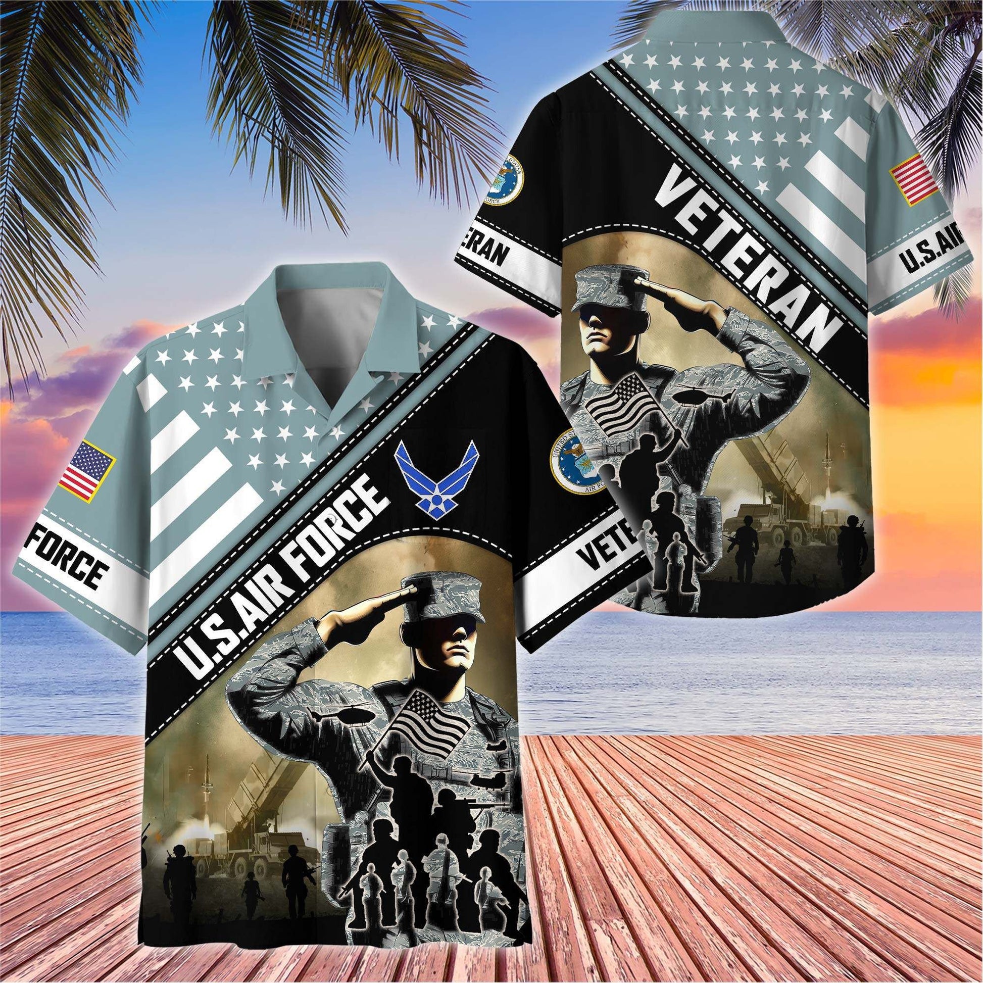 Premium US Veterans Hawaiian Shirt BPHN270513, Gifts For US Veterans, Gifts On Father's Day, Armed Forces Day, Veterans Day.