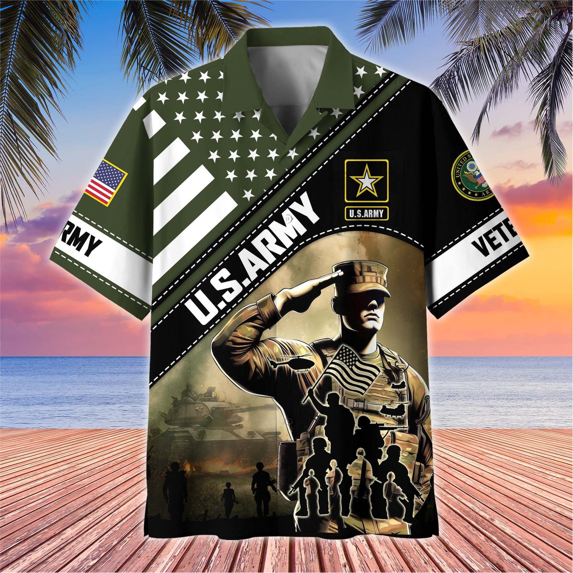 Premium US Veterans Hawaiian Shirt BPHN270513, Gifts For US Veterans, Gifts On Father's Day, Armed Forces Day, Veterans Day.