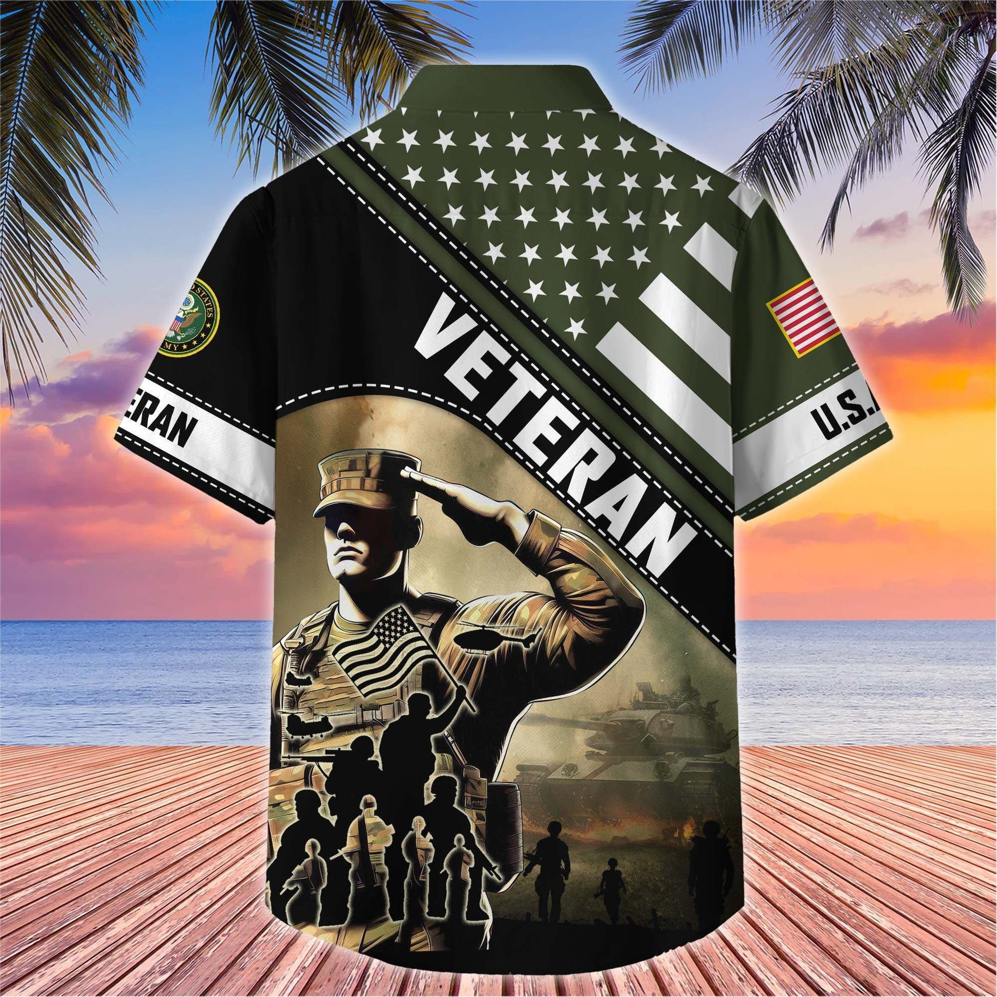 Premium US Veterans Hawaiian Shirt BPHN270513, Gifts For US Veterans, Gifts On Father's Day, Armed Forces Day, Veterans Day.