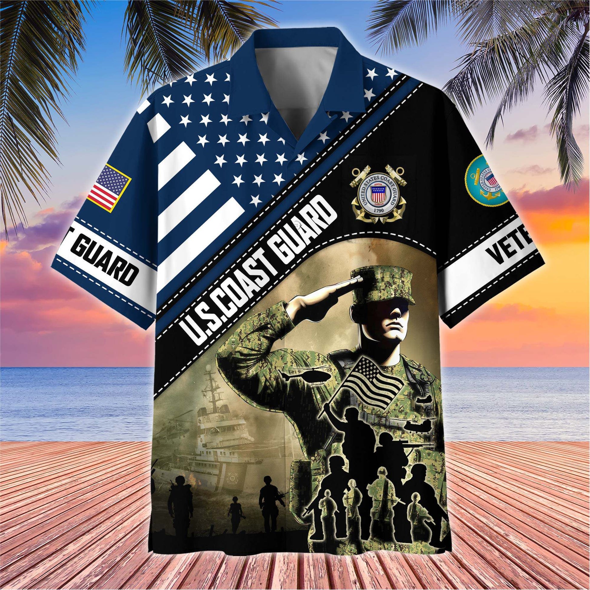Premium US Veterans Hawaiian Shirt BPHN270513, Gifts For US Veterans, Gifts On Father's Day, Armed Forces Day, Veterans Day.