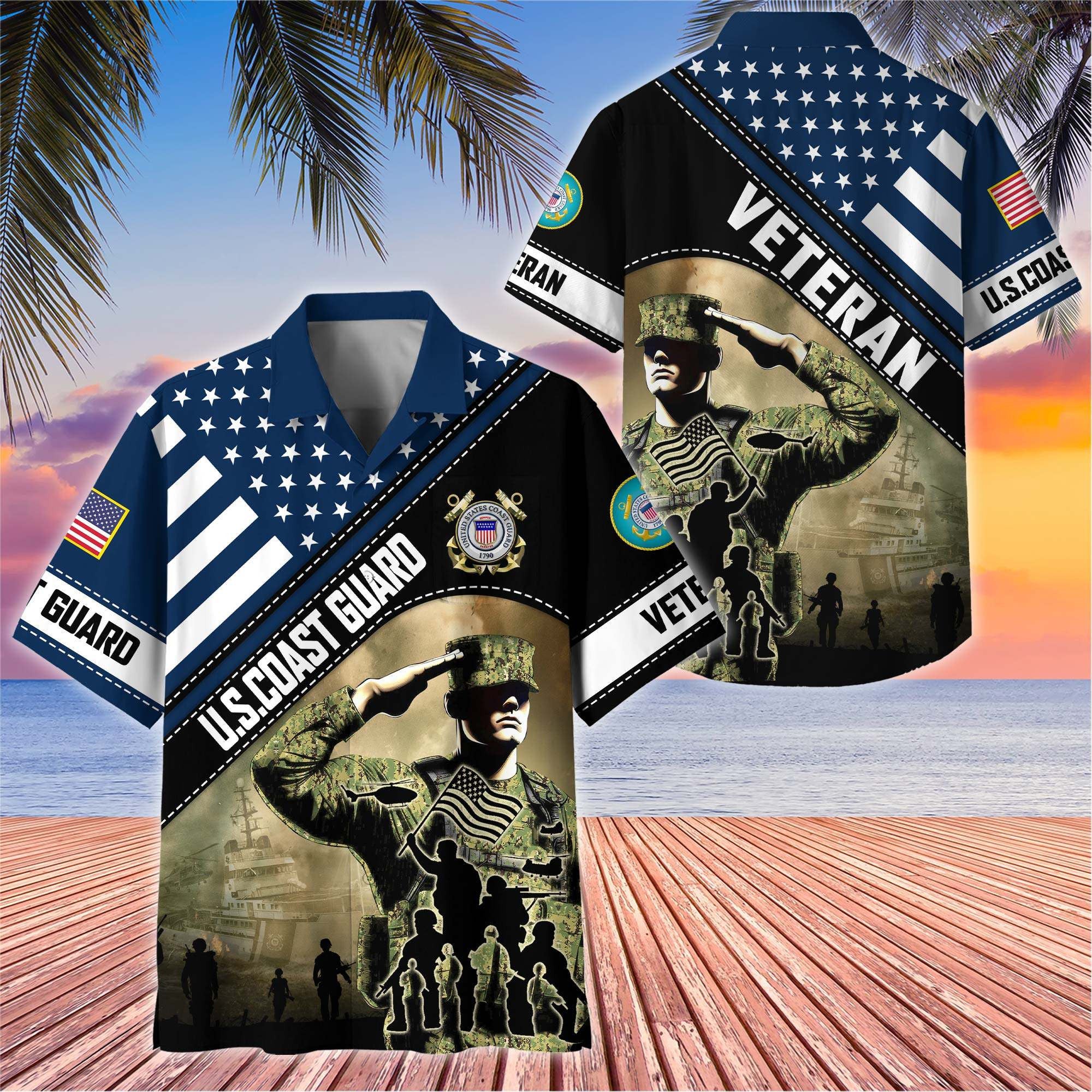 Premium US Veterans Hawaiian Shirt BPHN270513, Gifts For US Veterans, Gifts On Father's Day, Armed Forces Day, Veterans Day.