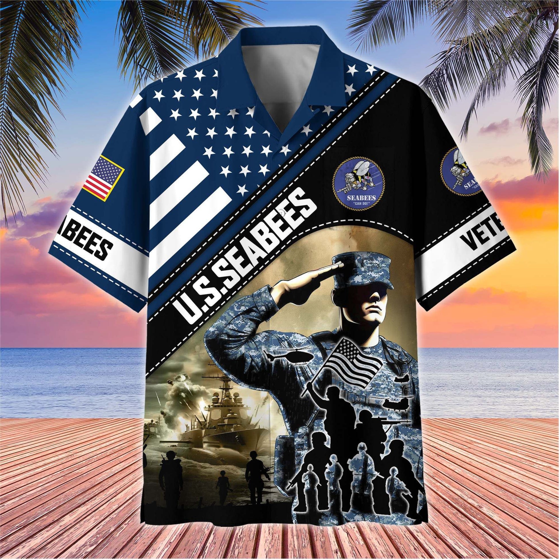 Premium US Veterans Hawaiian Shirt BPHN270513, Gifts For US Veterans, Gifts On Father's Day, Armed Forces Day, Veterans Day.