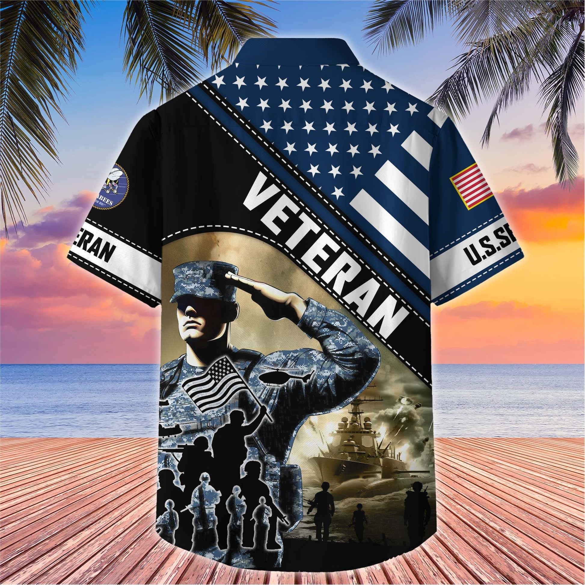 Premium US Veterans Hawaiian Shirt BPHN270513, Gifts For US Veterans, Gifts On Father's Day, Armed Forces Day, Veterans Day.