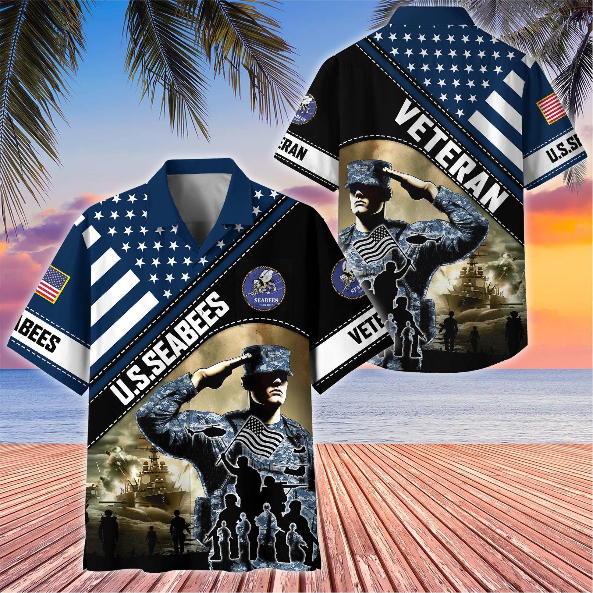 Premium US Veterans Hawaiian Shirt BPHN270513, Gifts For US Veterans, Gifts On Father's Day, Armed Forces Day, Veterans Day.