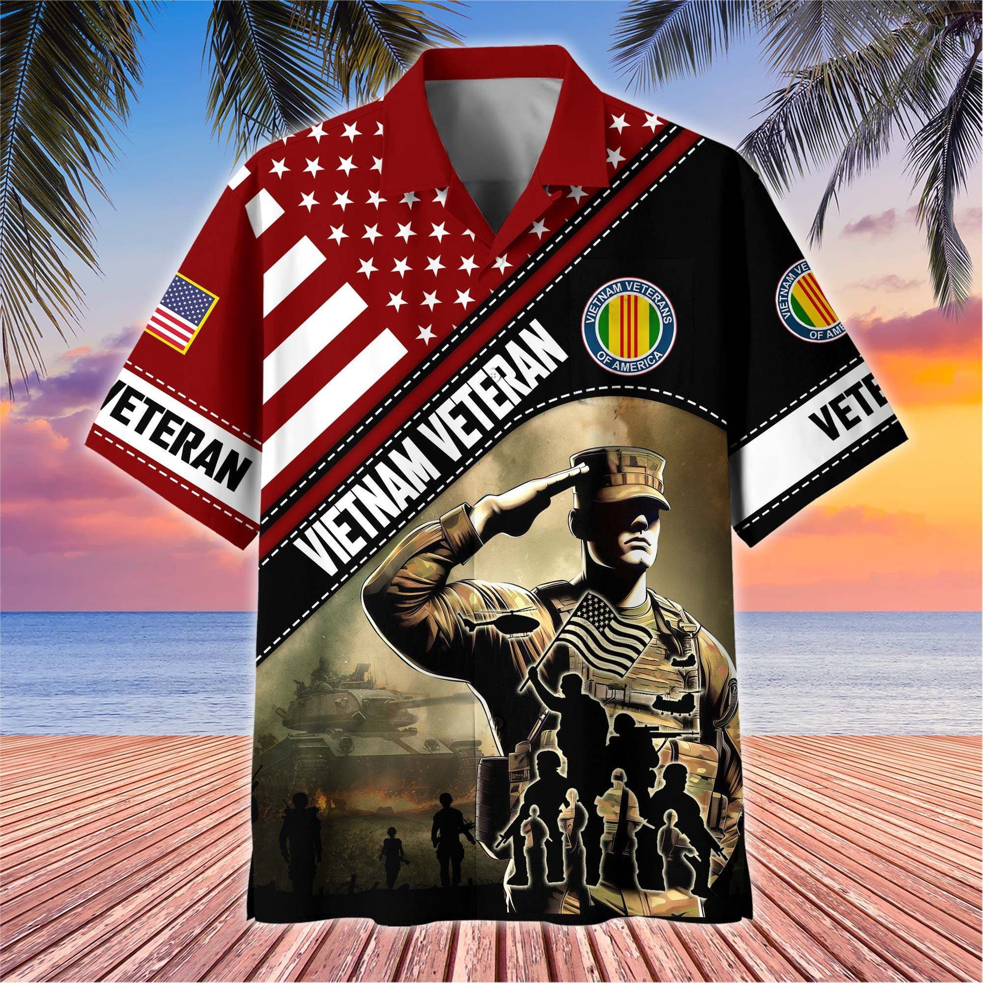 Premium US Veterans Hawaiian Shirt BPHN270513, Gifts For US Veterans, Gifts On Father's Day, Armed Forces Day, Veterans Day.