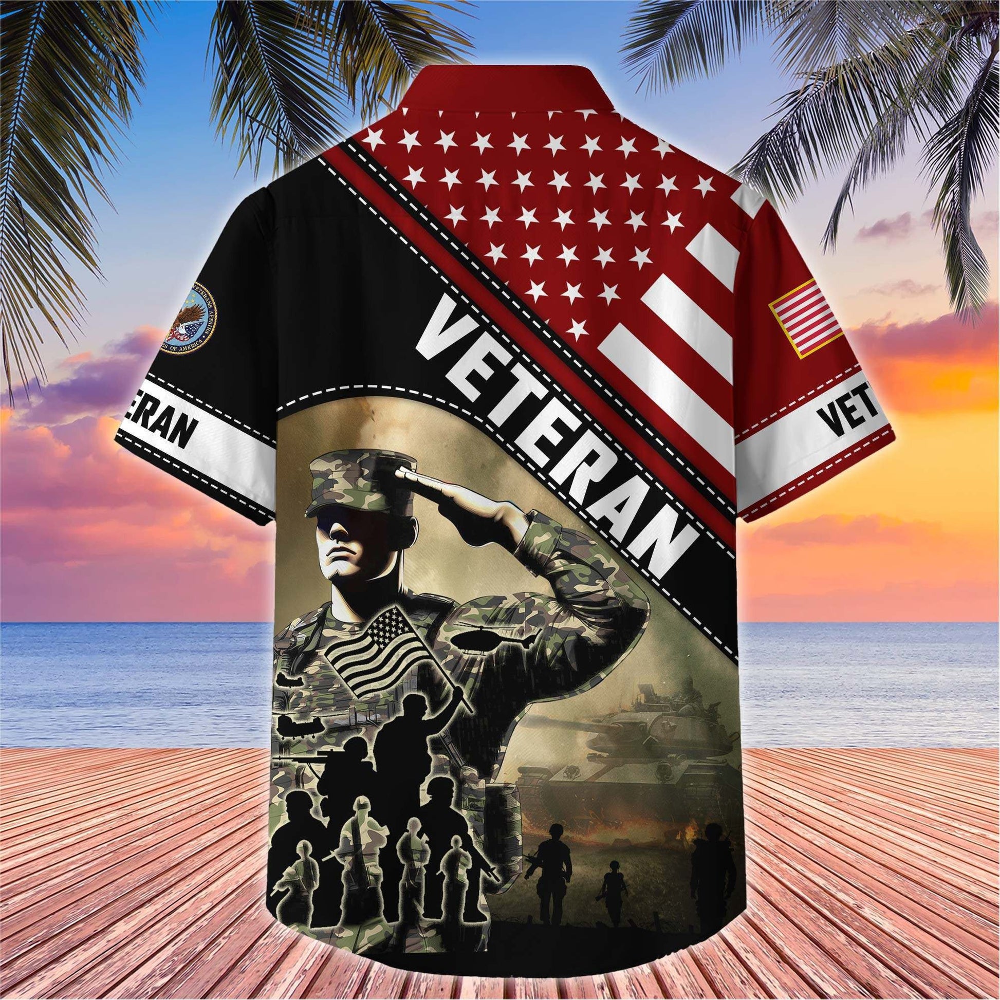 Premium US Veterans Hawaiian Shirt BPHN270513, Gifts For US Veterans, Gifts On Father's Day, Armed Forces Day, Veterans Day.