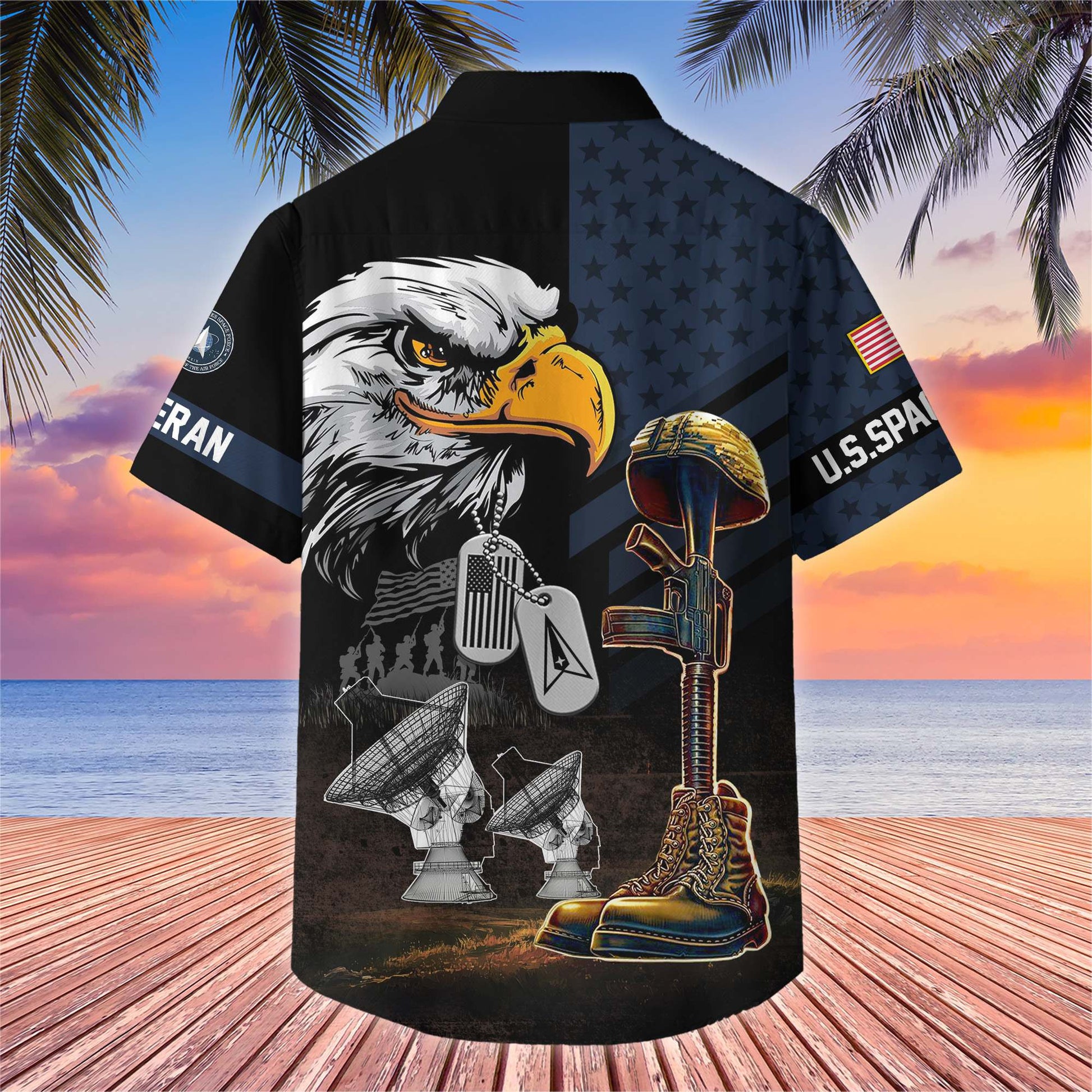 Premium US Veterans Hawaiian Shirt BPHN230512, Gifts For US Veterans, Gifts On Father's Day, Armed Forces Day, Veterans Day.