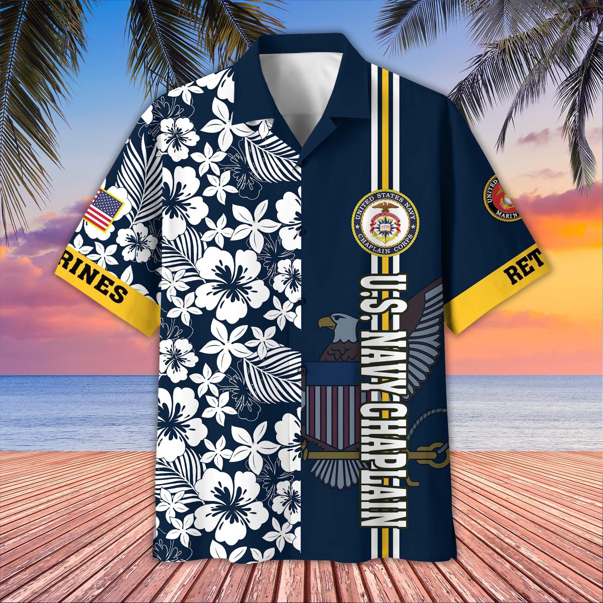 Premium US Navy Chaplain Retired Hawaiian Shirt BPVC290511
