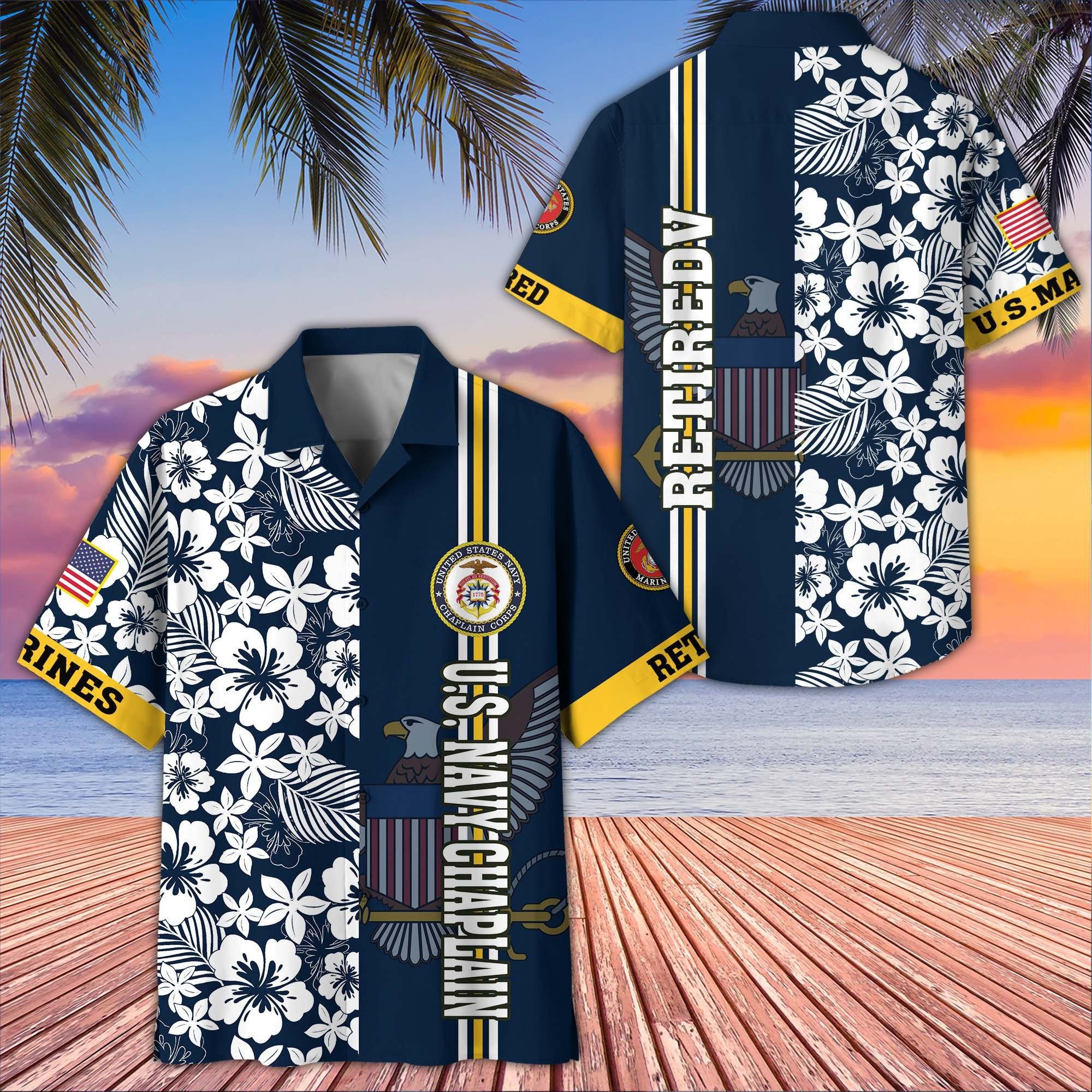 Premium US Navy Chaplain Retired Hawaiian Shirt BPVC290511