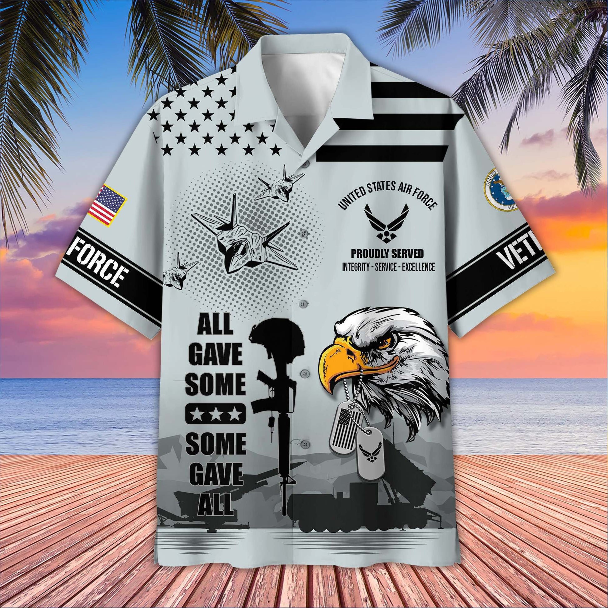 Premium US Veterans Hawaiian Shirt BPVC280501, Gifts For US Veterans, Gifts On Father's Day, Armed Forces Day, Veterans Day.
