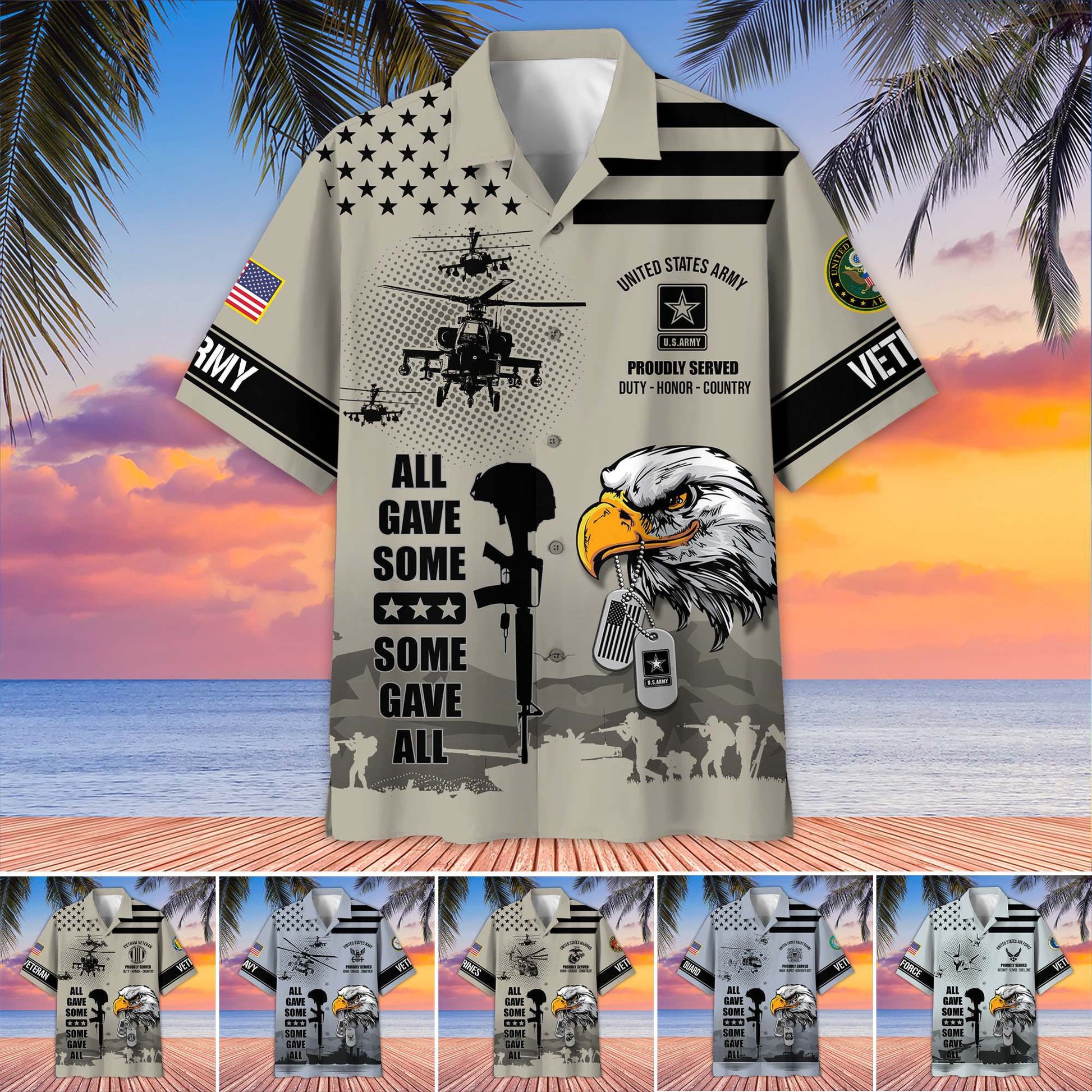 Premium US Veterans Hawaiian Shirt BPVC280501, Gifts For US Veterans, Gifts On Father's Day, Armed Forces Day, Veterans Day.