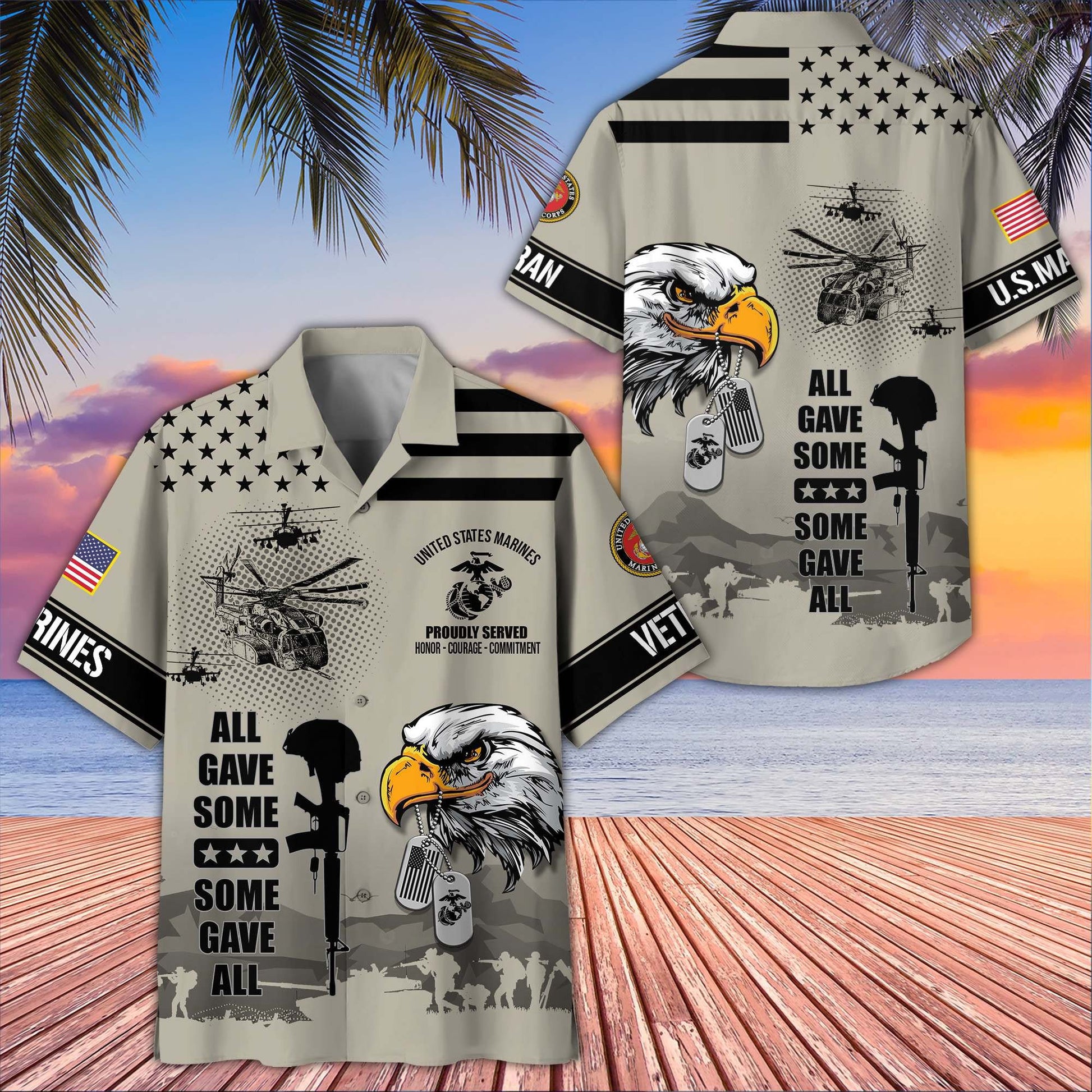 Premium US Veterans Hawaiian Shirt BPVC280501, Gifts For US Veterans, Gifts On Father's Day, Armed Forces Day, Veterans Day.