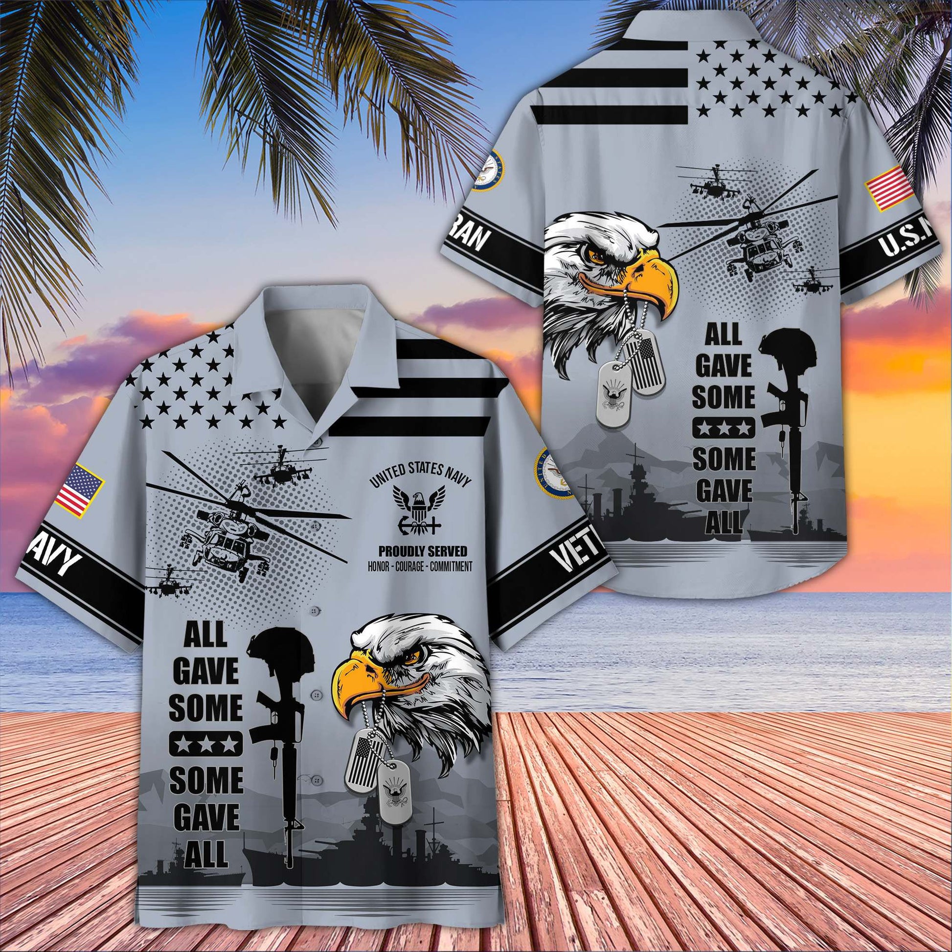 Premium US Veterans Hawaiian Shirt BPVC280501, Gifts For US Veterans, Gifts On Father's Day, Armed Forces Day, Veterans Day.