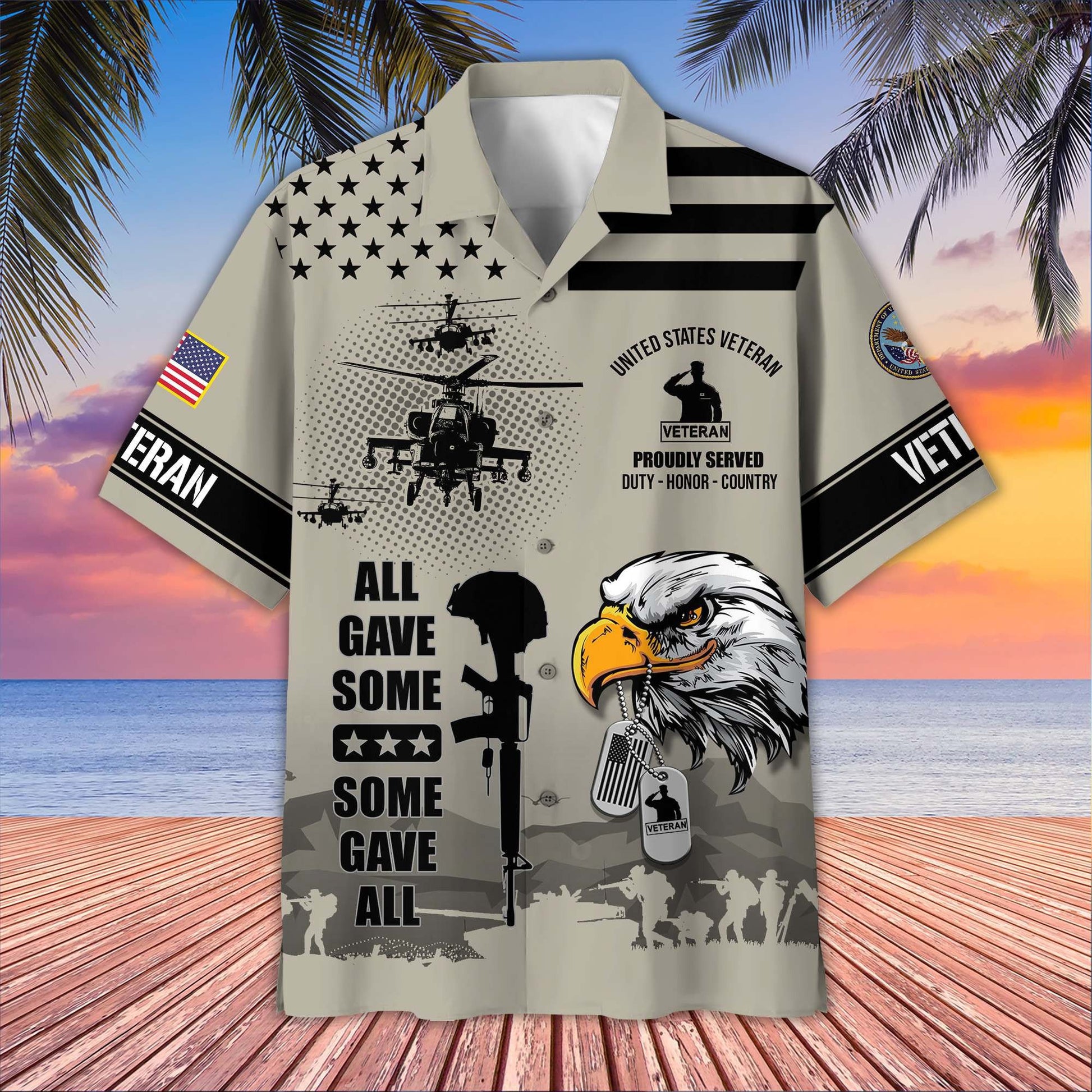 Premium US Veterans Hawaiian Shirt BPVC280501, Gifts For US Veterans, Gifts On Father's Day, Armed Forces Day, Veterans Day.