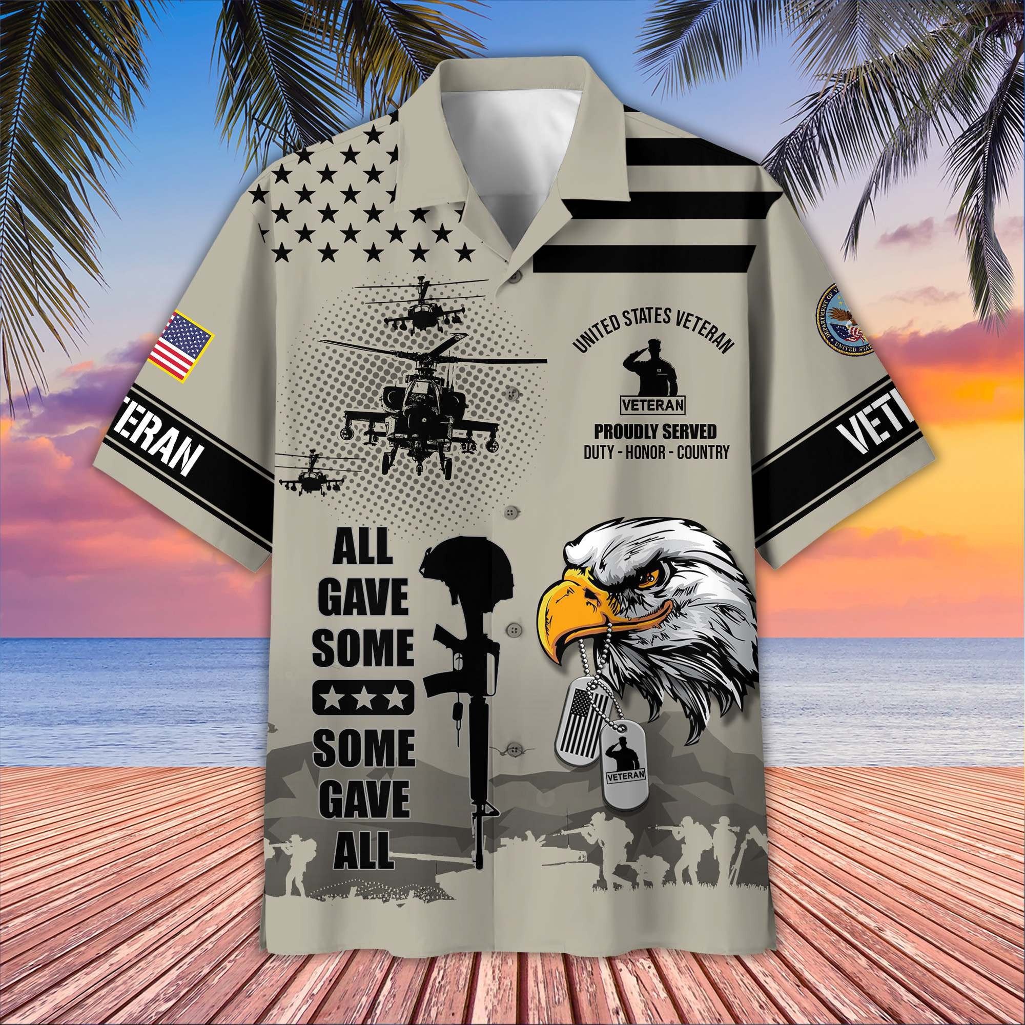 Premium US Veterans Hawaiian Shirt BPVC280501, Gifts For US Veterans, Gifts On Father's Day, Armed Forces Day, Veterans Day.