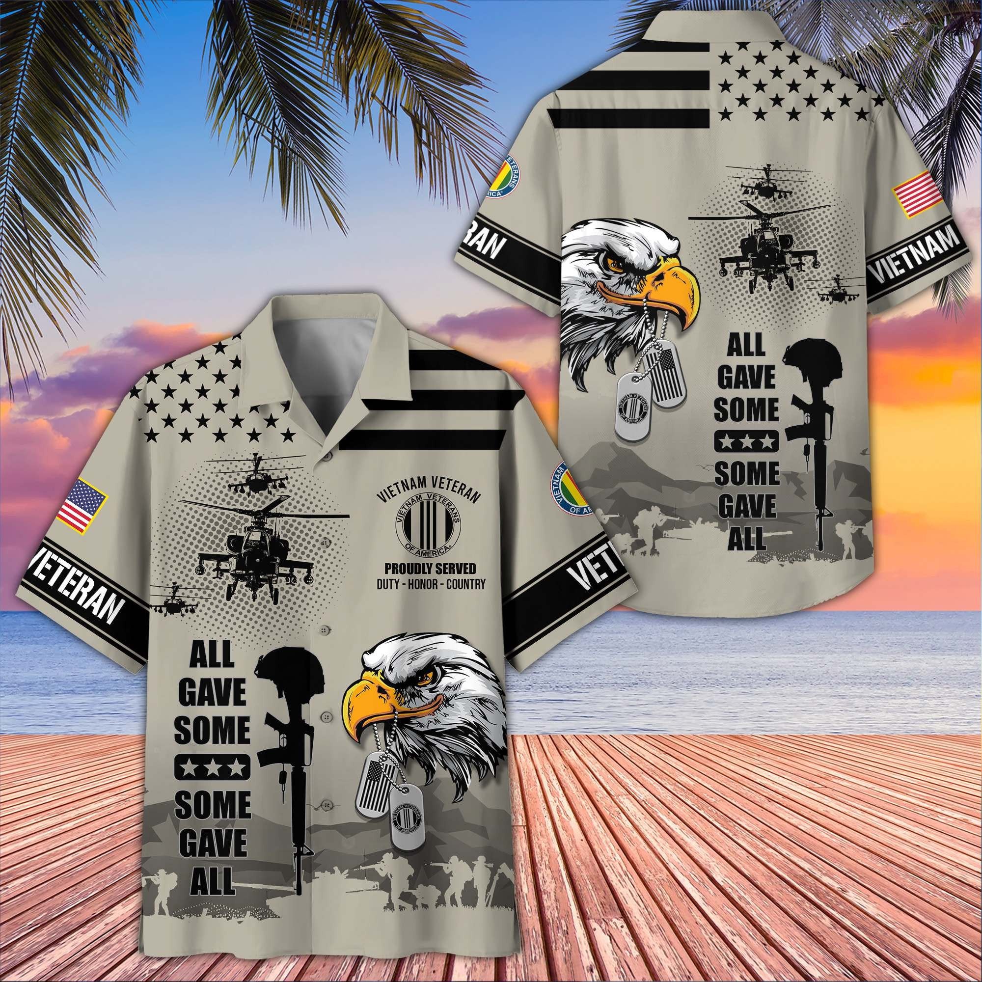 Premium US Veterans Hawaiian Shirt BPVC280501, Gifts For US Veterans, Gifts On Father's Day, Armed Forces Day, Veterans Day.