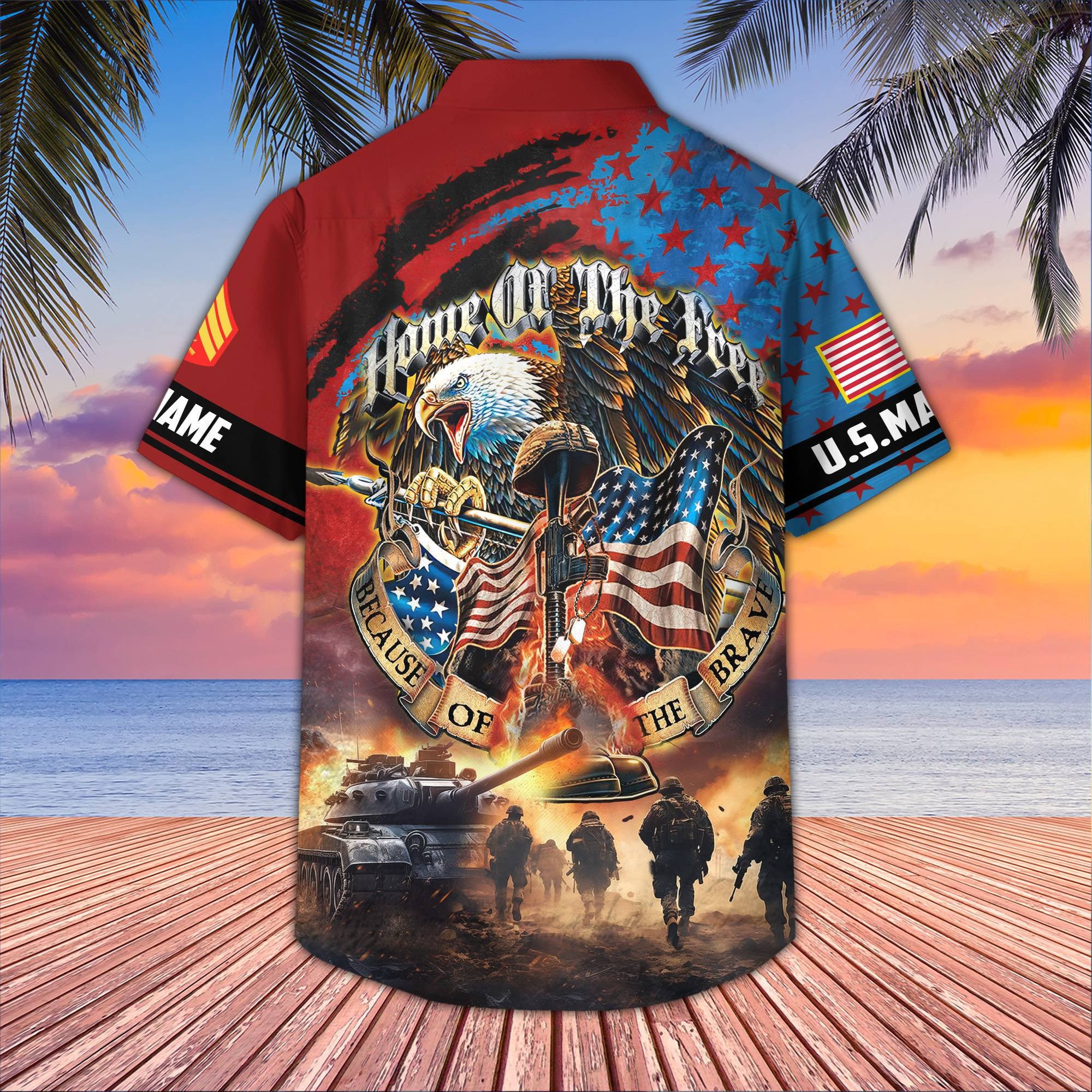 Unique Custom Name, Rank, USMC Hawaiian Shirt VPVC405603, Gifts For Marine Veteran, Best Gifts On Father's Day, Independence Day, Veterans Day.
