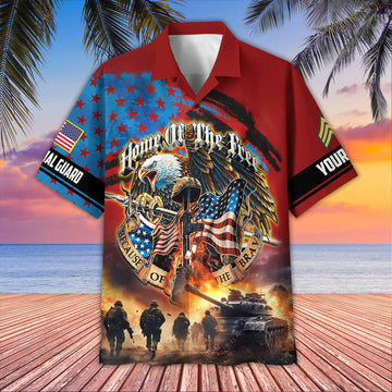 Unique Custom Name, Rank, US Army National Guard Veteran Hawaiian Shirt VPVC405608, Gifts For Army National Guard Veteran, Best Gifts On Father's Day, Independence Day, Veterans Day.