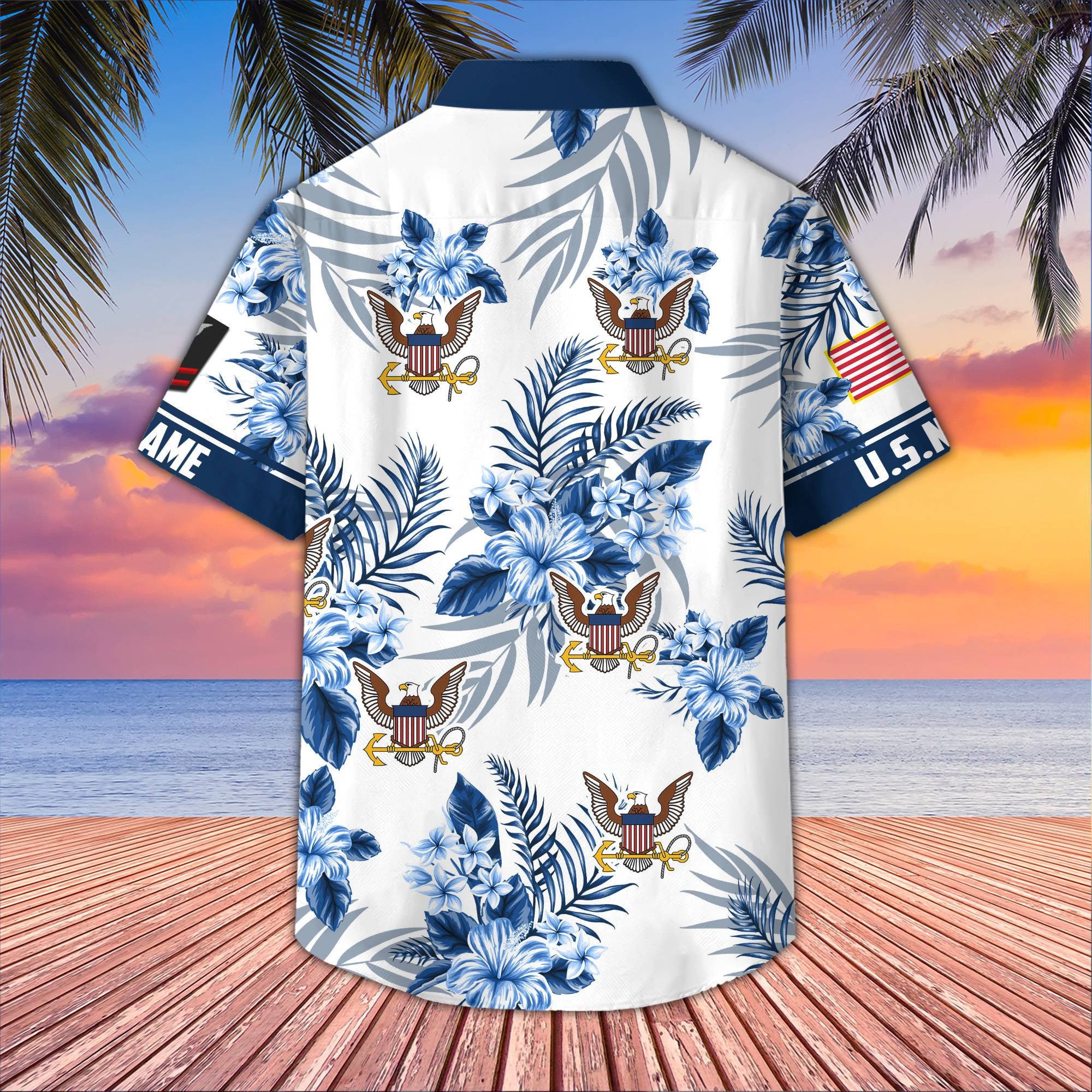 Premium Custom US Navy Hawaiian Shirt VPVC406902, Gifts For Navy Veteran, Best Gifts On Father's Day, Armed Forces Day, Independence Day, Veterans Day.