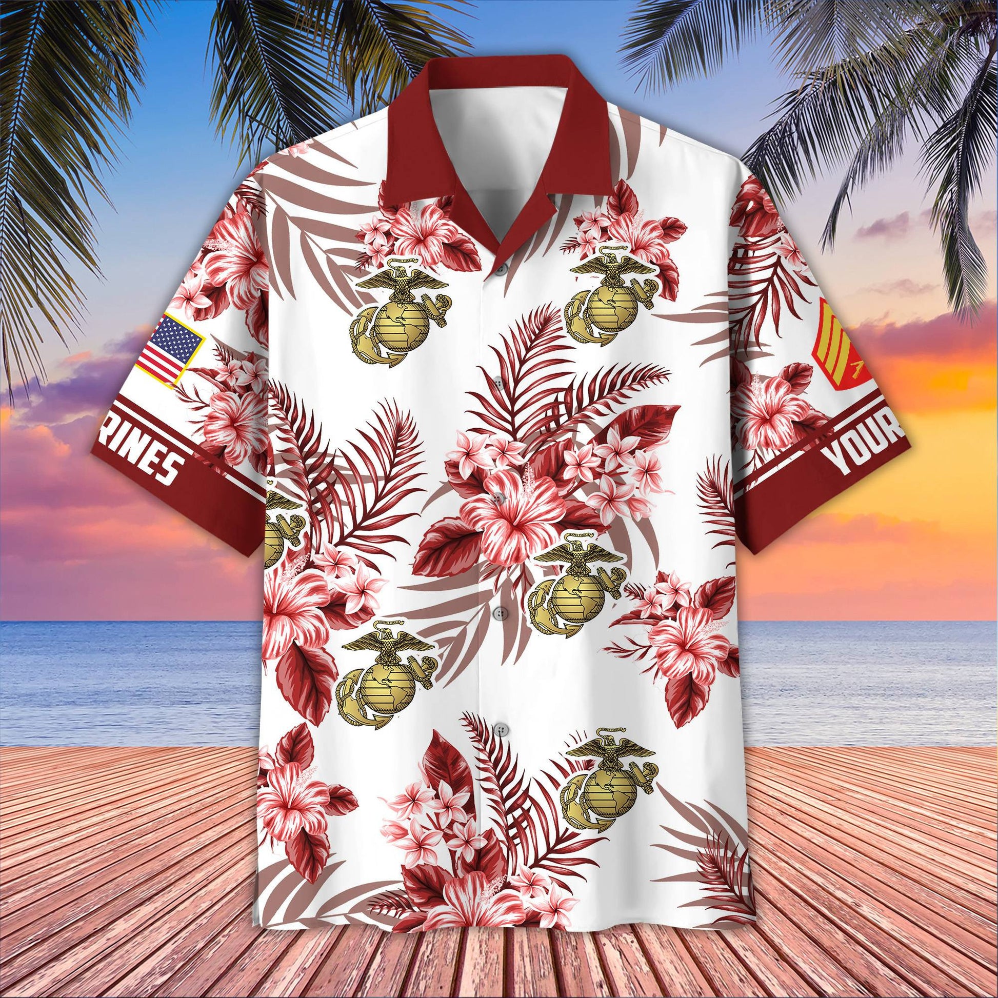 Premium Custom USMC Hawaiian Shirt VPVC406903, Gifts For Marine Veteran, Best Gifts On Father's Day, Armed Forces Day, Independence Day, Veterans Day.